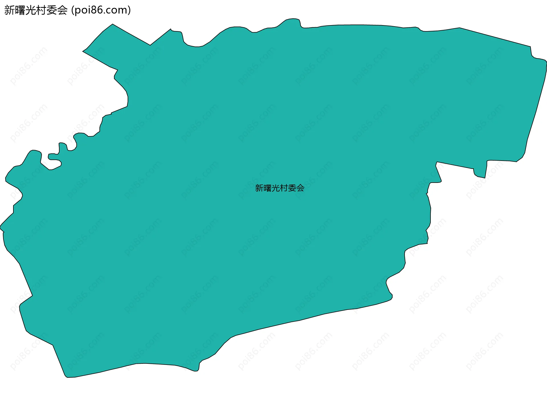 新曙光村委会边界地图