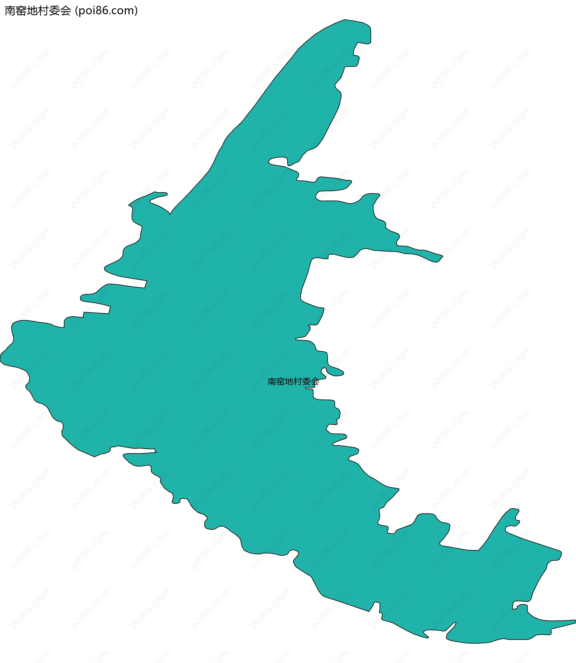 南窑地村委会边界地图