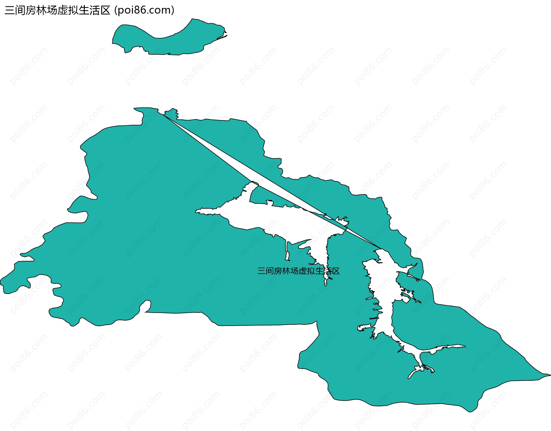 三间房林场虚拟生活区边界地图