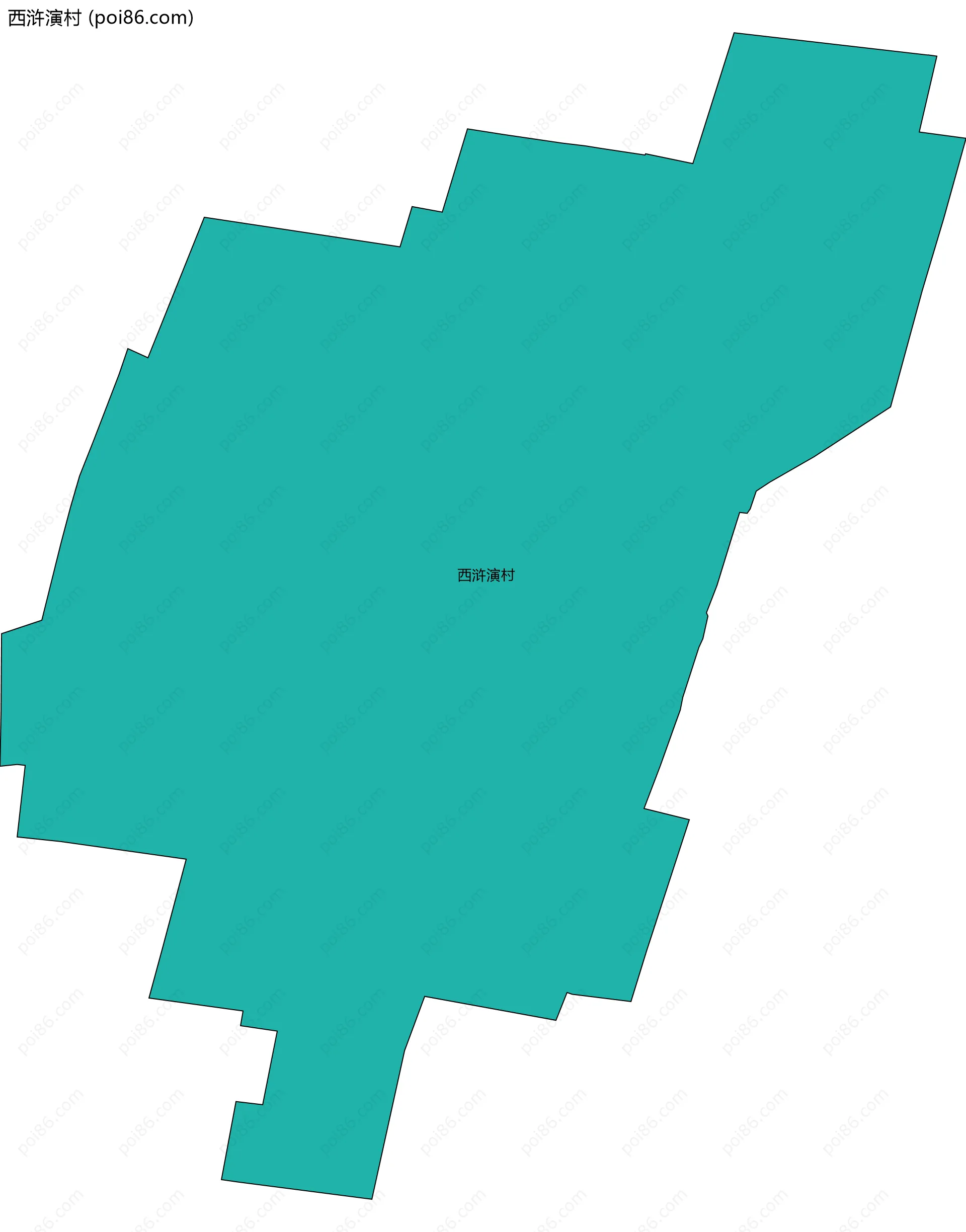 西浒演村边界地图