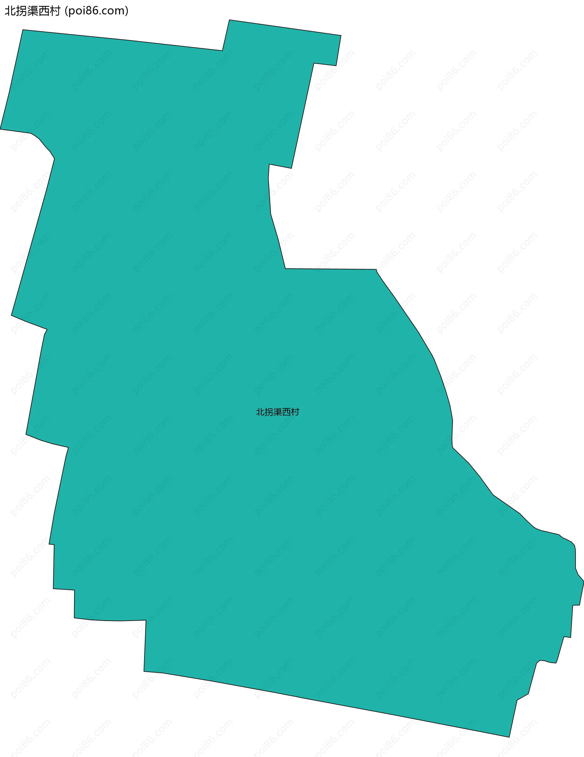 北拐渠西村边界地图