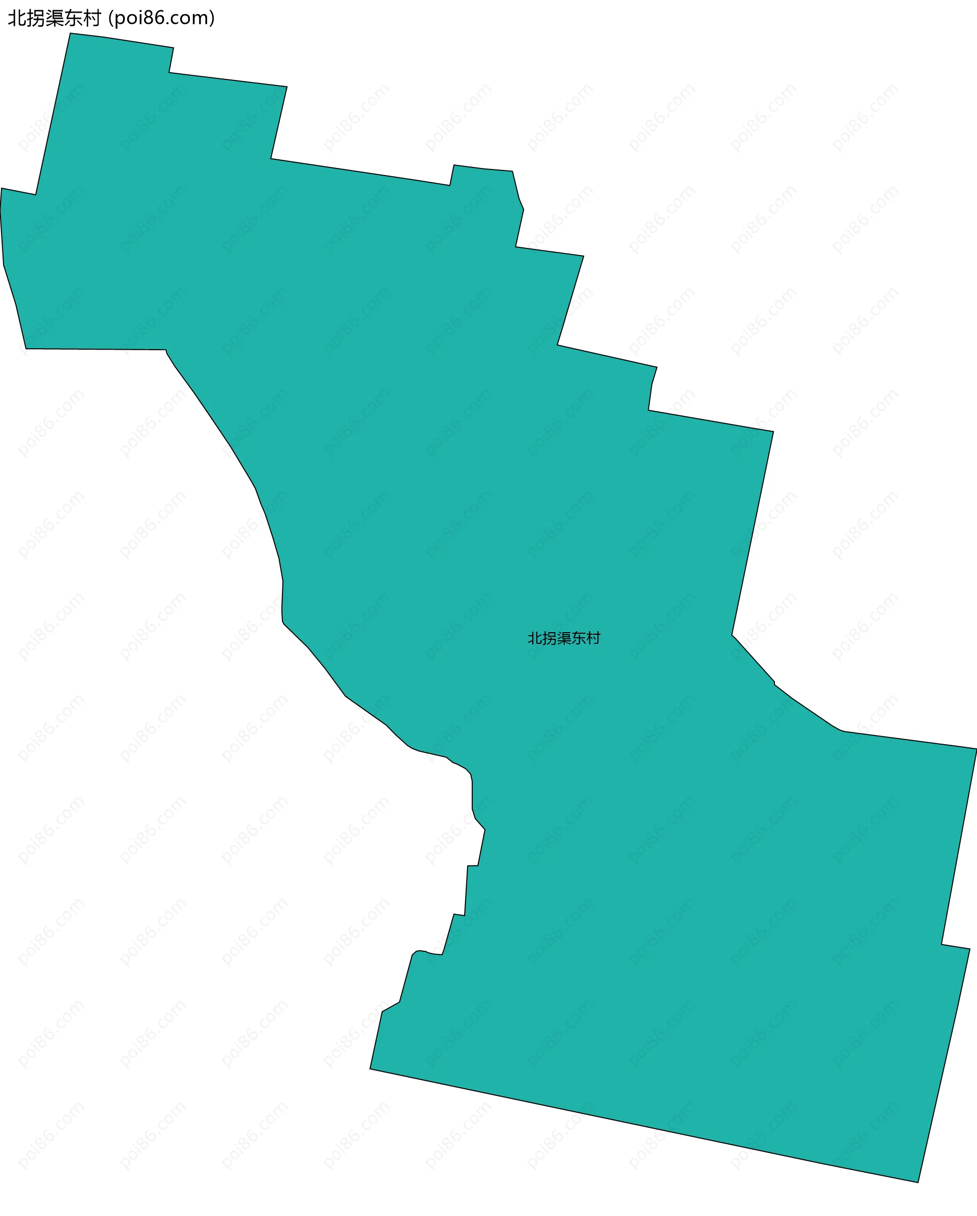 北拐渠东村边界地图