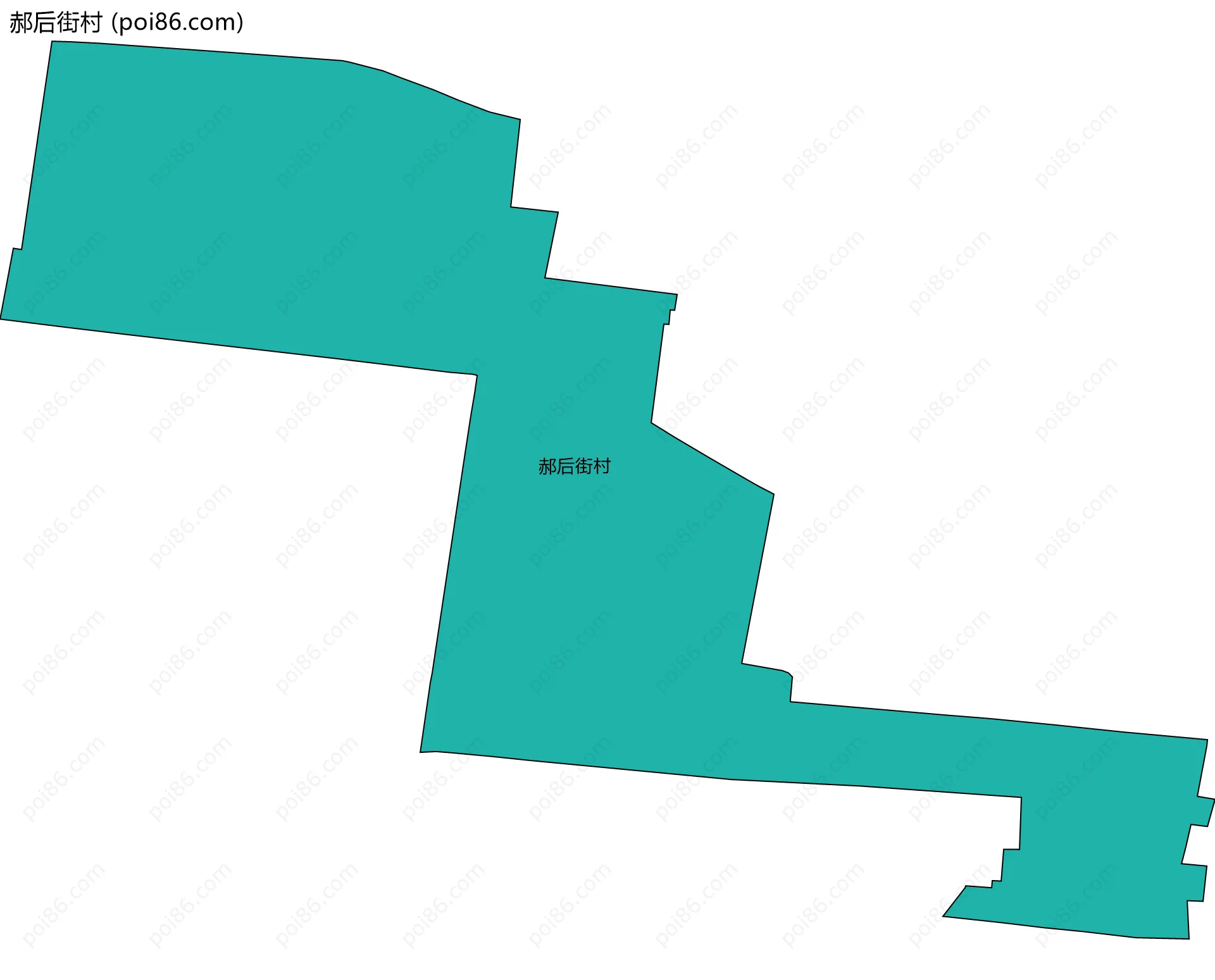 郝后街村边界地图