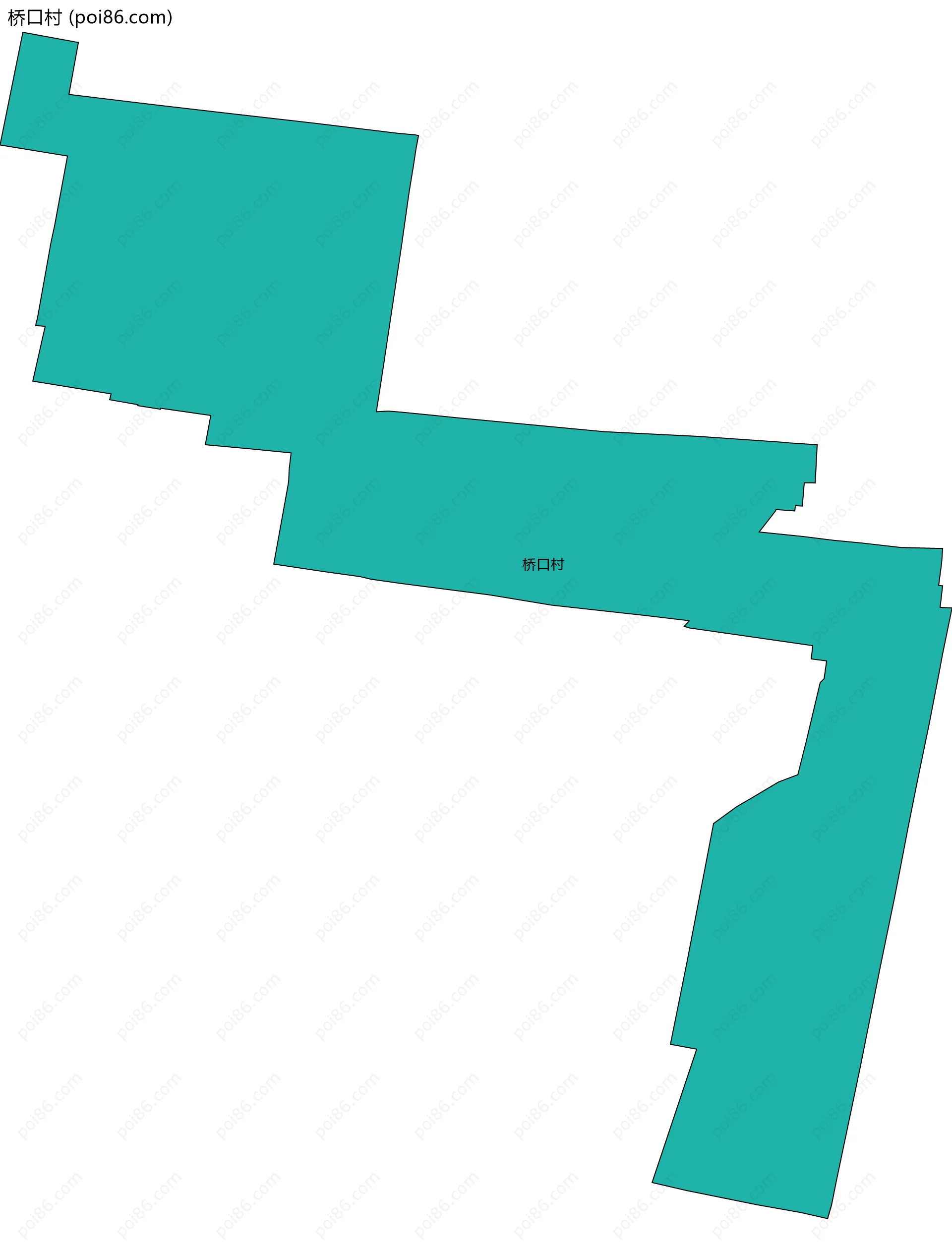 桥口村边界地图