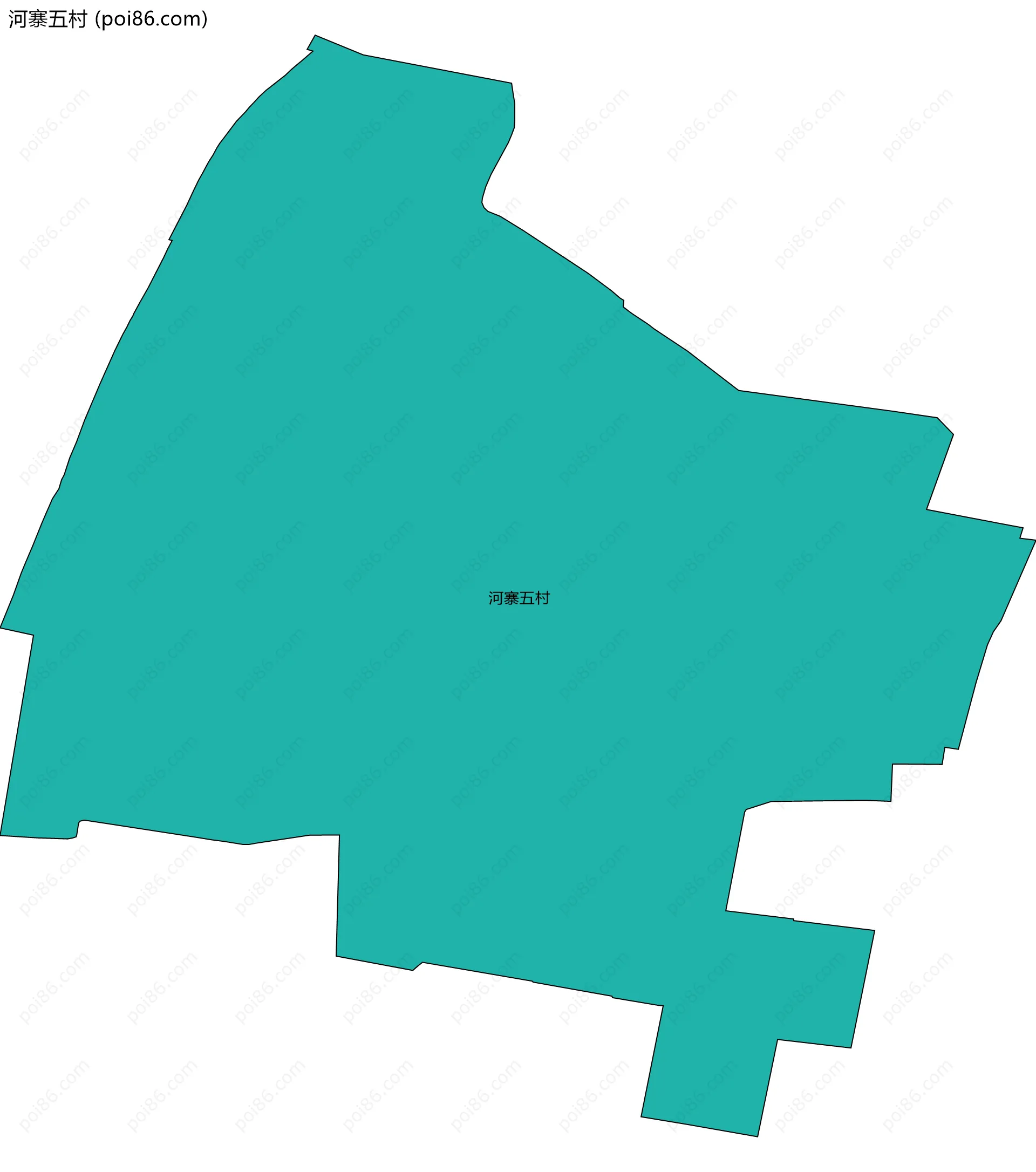 河寨五村边界地图