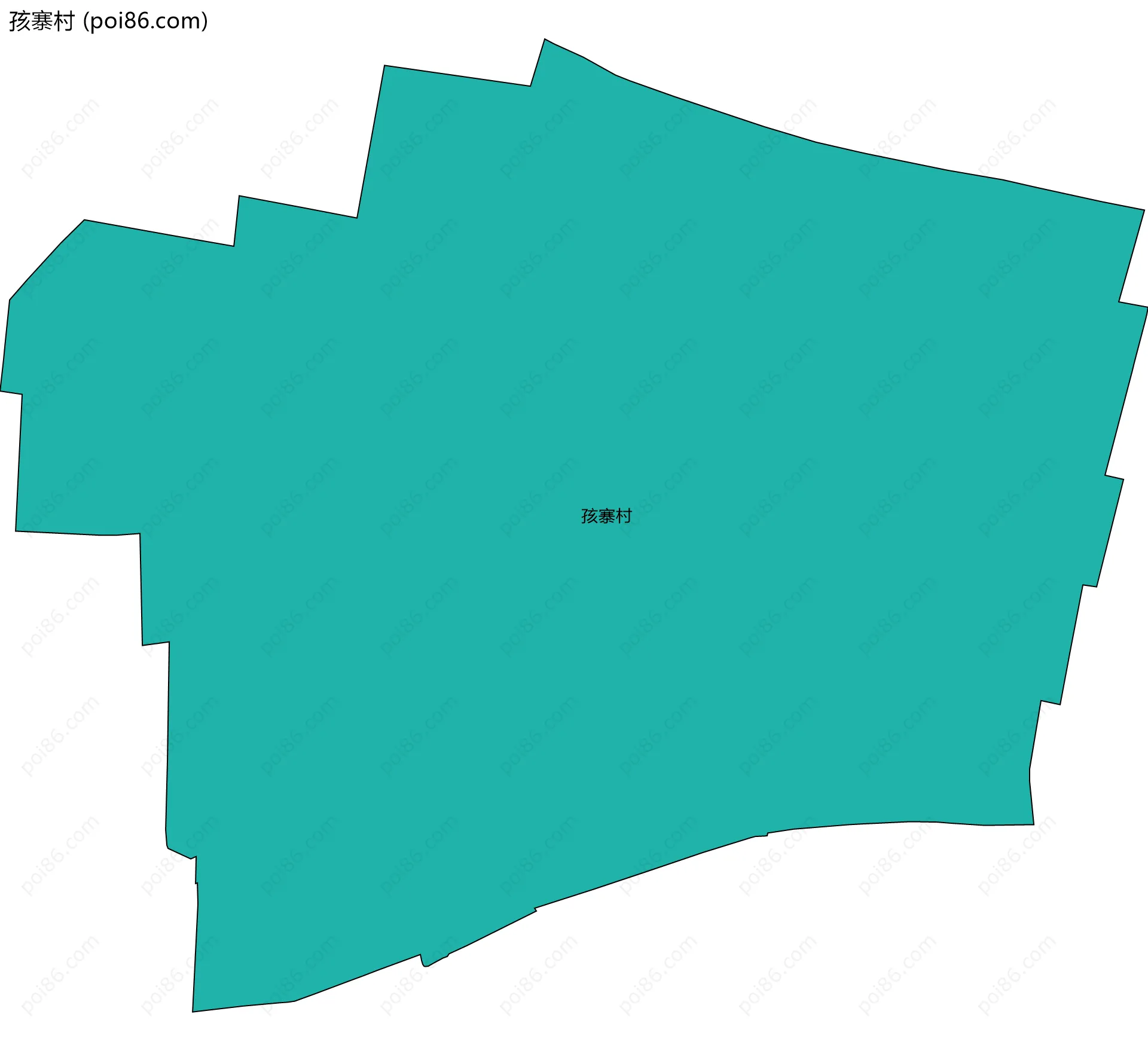 孩寨村边界地图