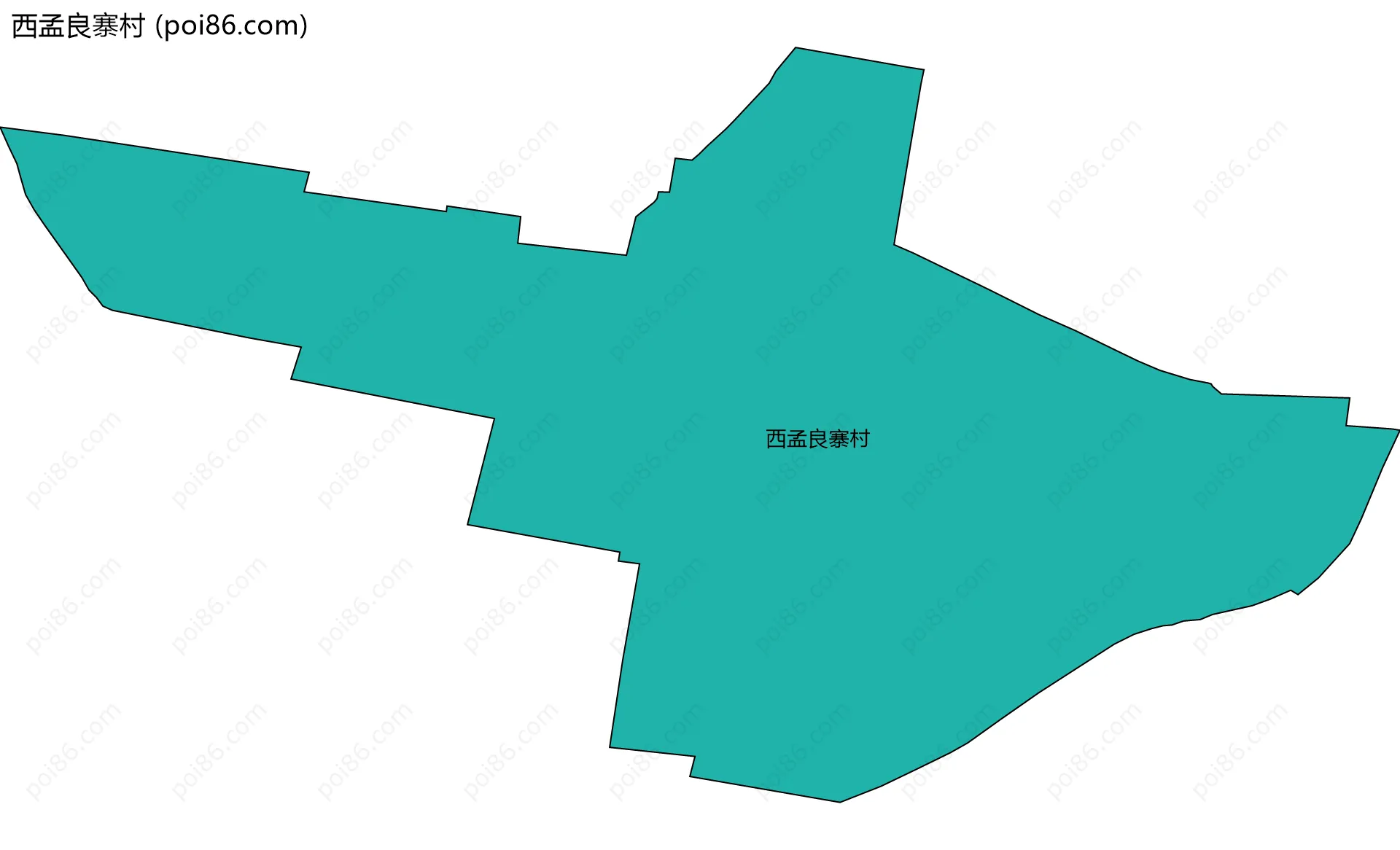 西孟良寨村边界地图