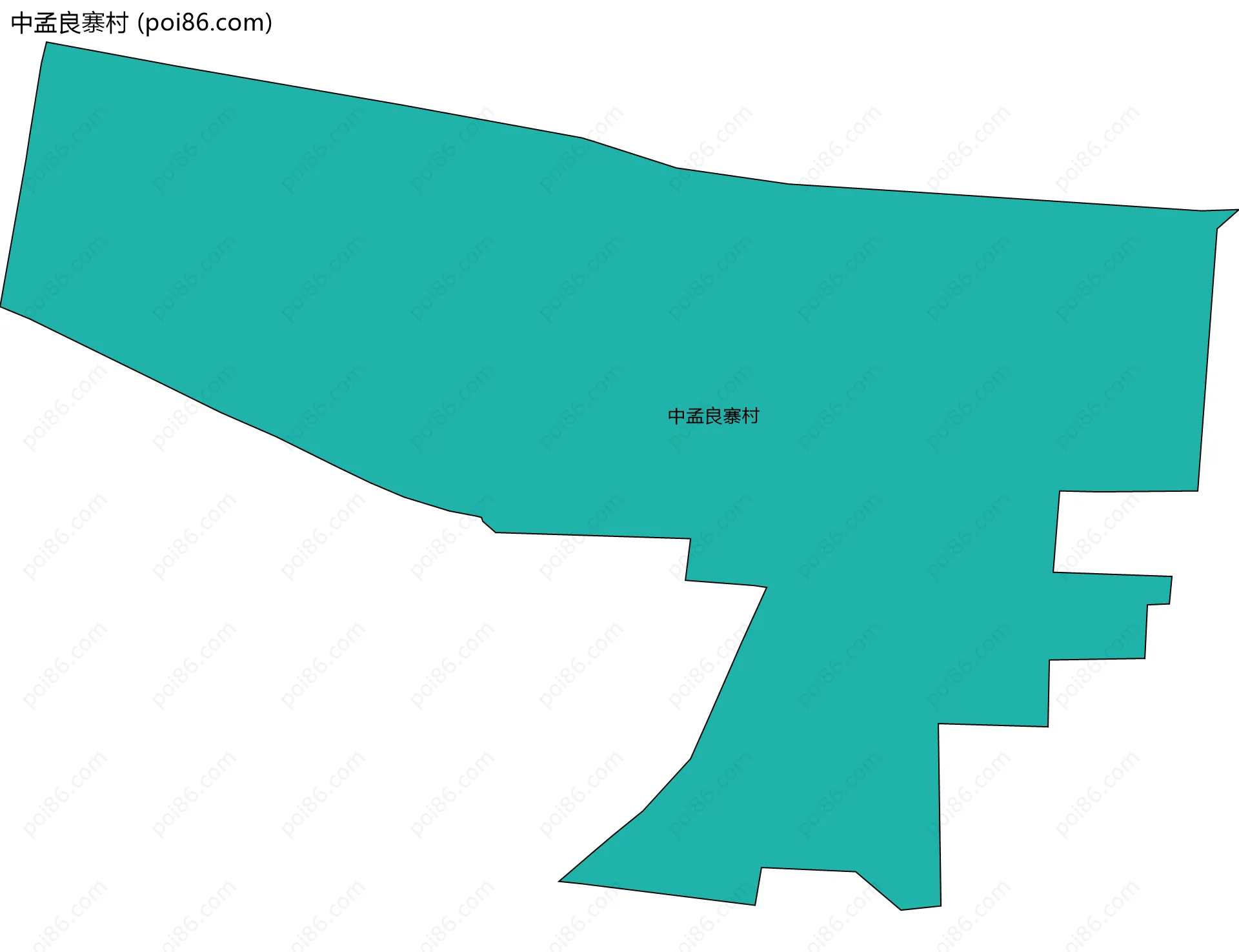 中孟良寨村边界地图