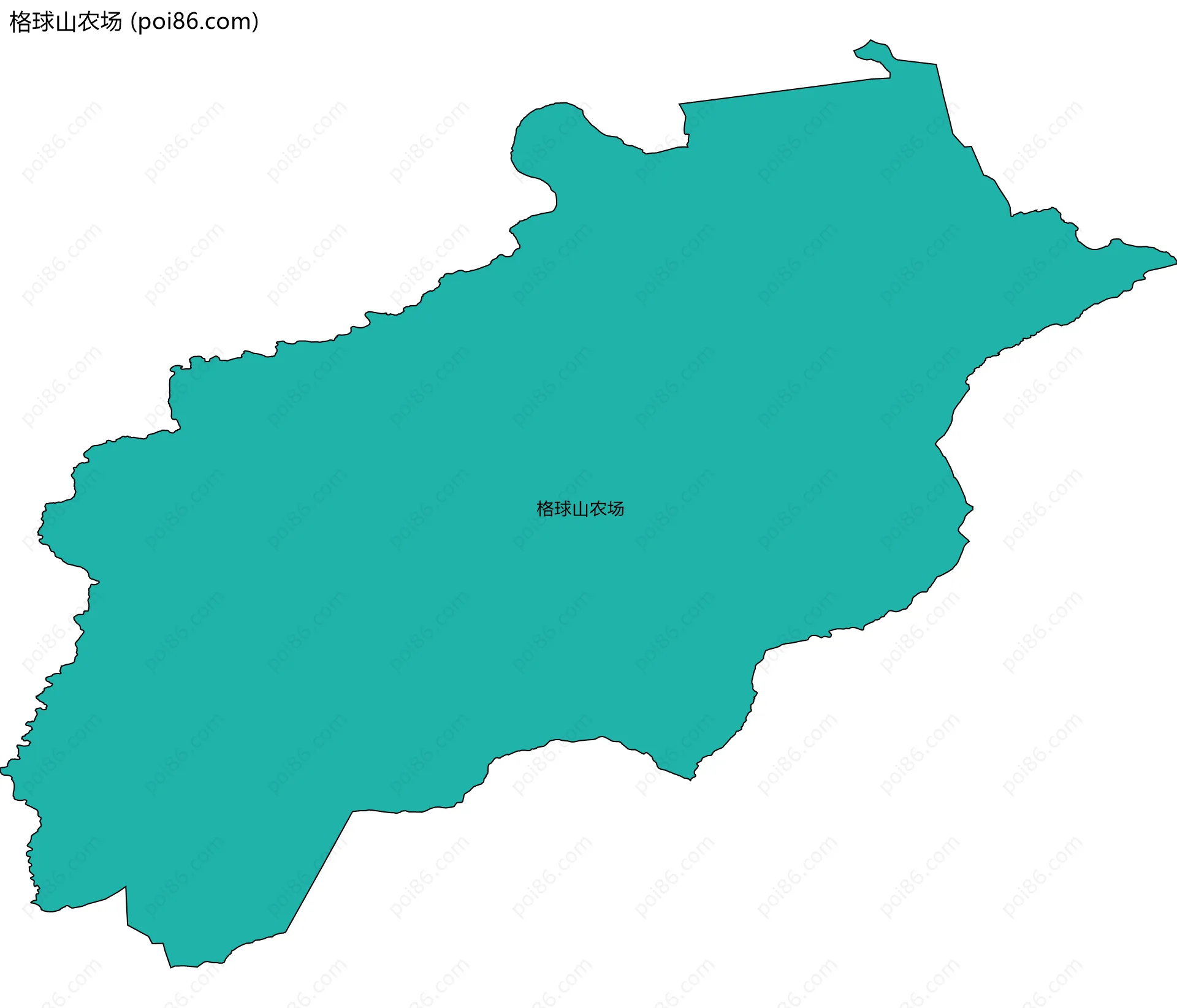 格球山农场边界地图