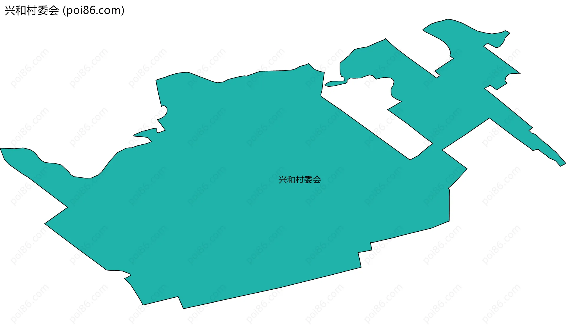 兴和村委会边界地图