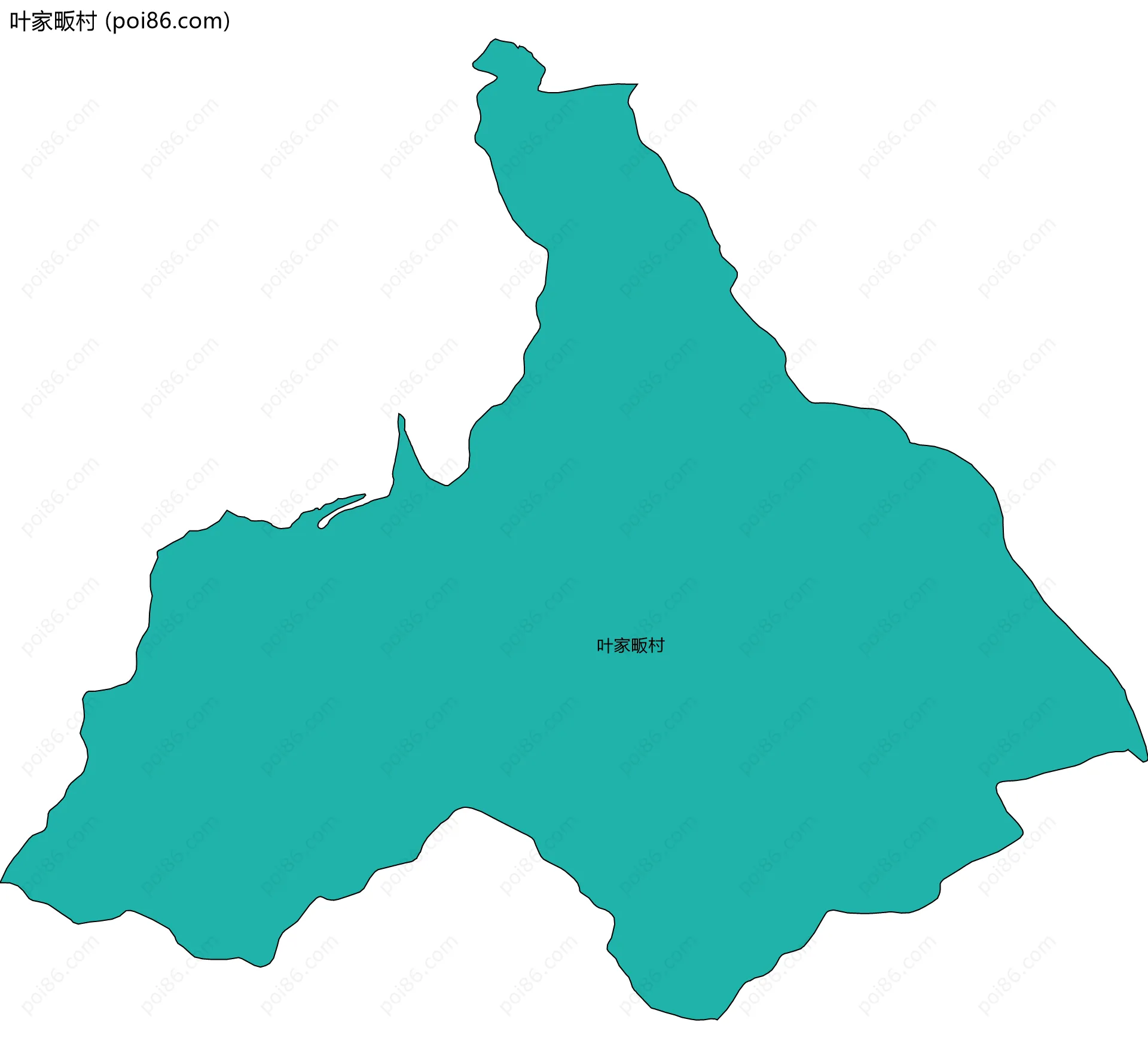 叶家畈村边界地图