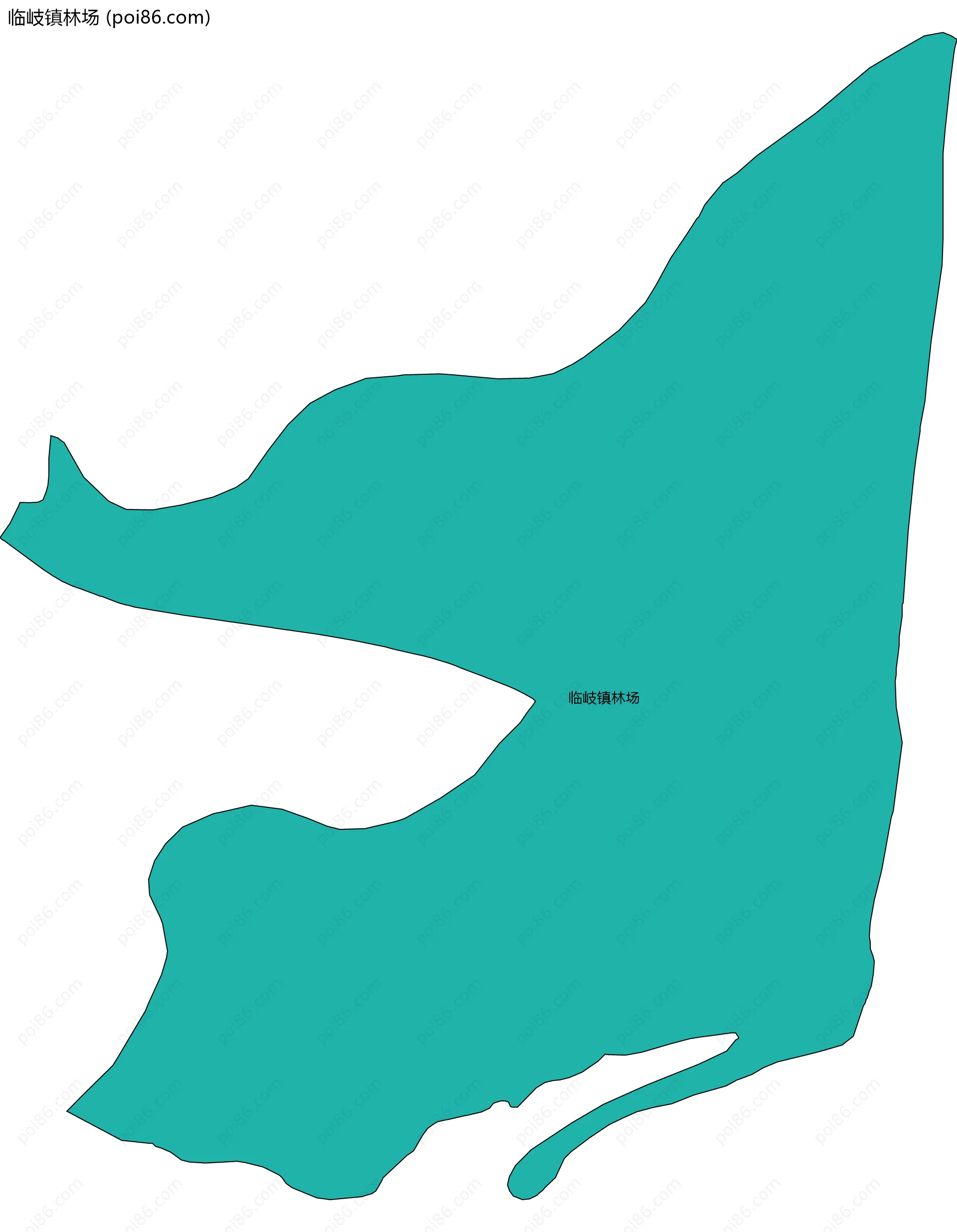 临岐镇林场边界地图