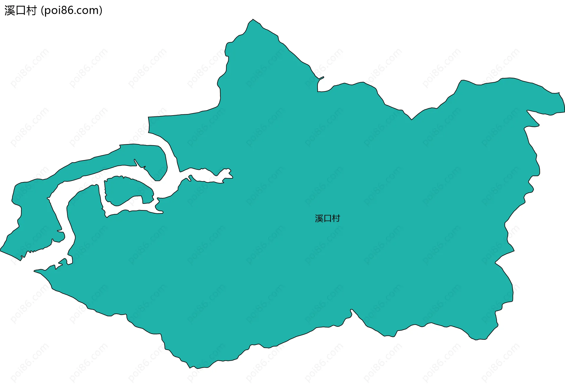 溪口村边界地图