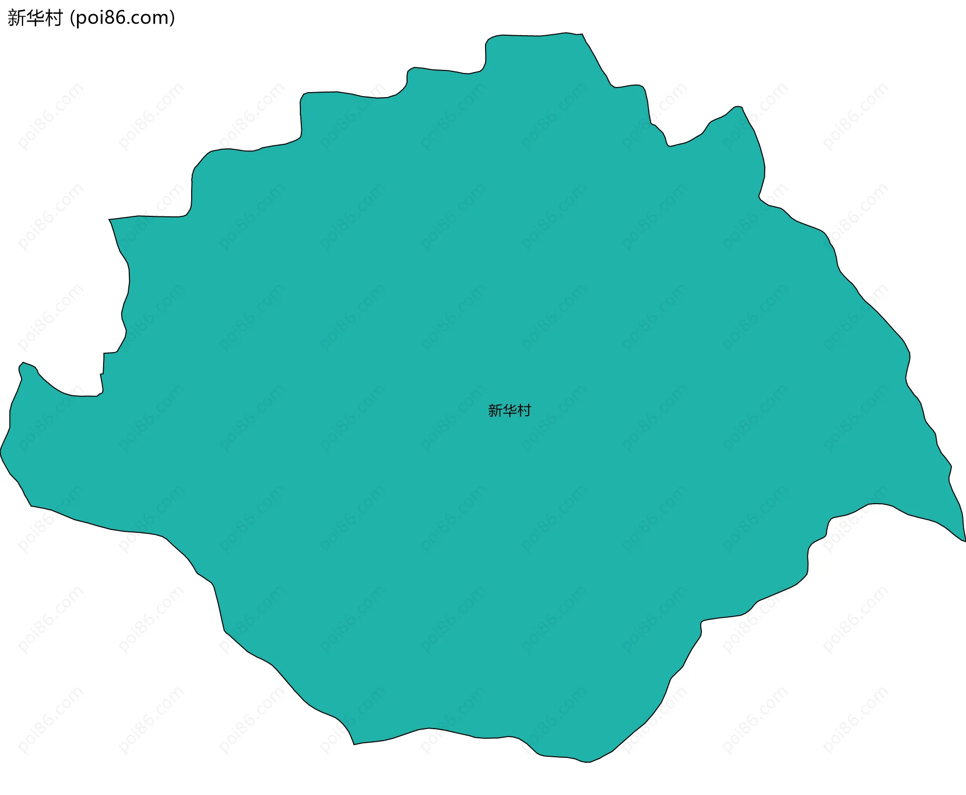 新华村边界地图