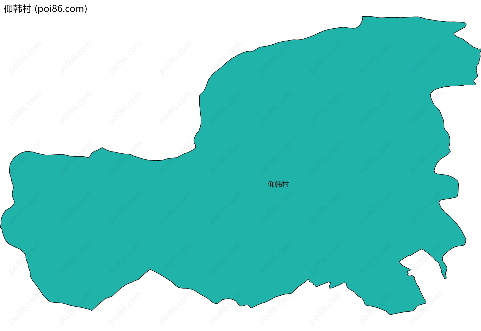 仰韩村边界地图