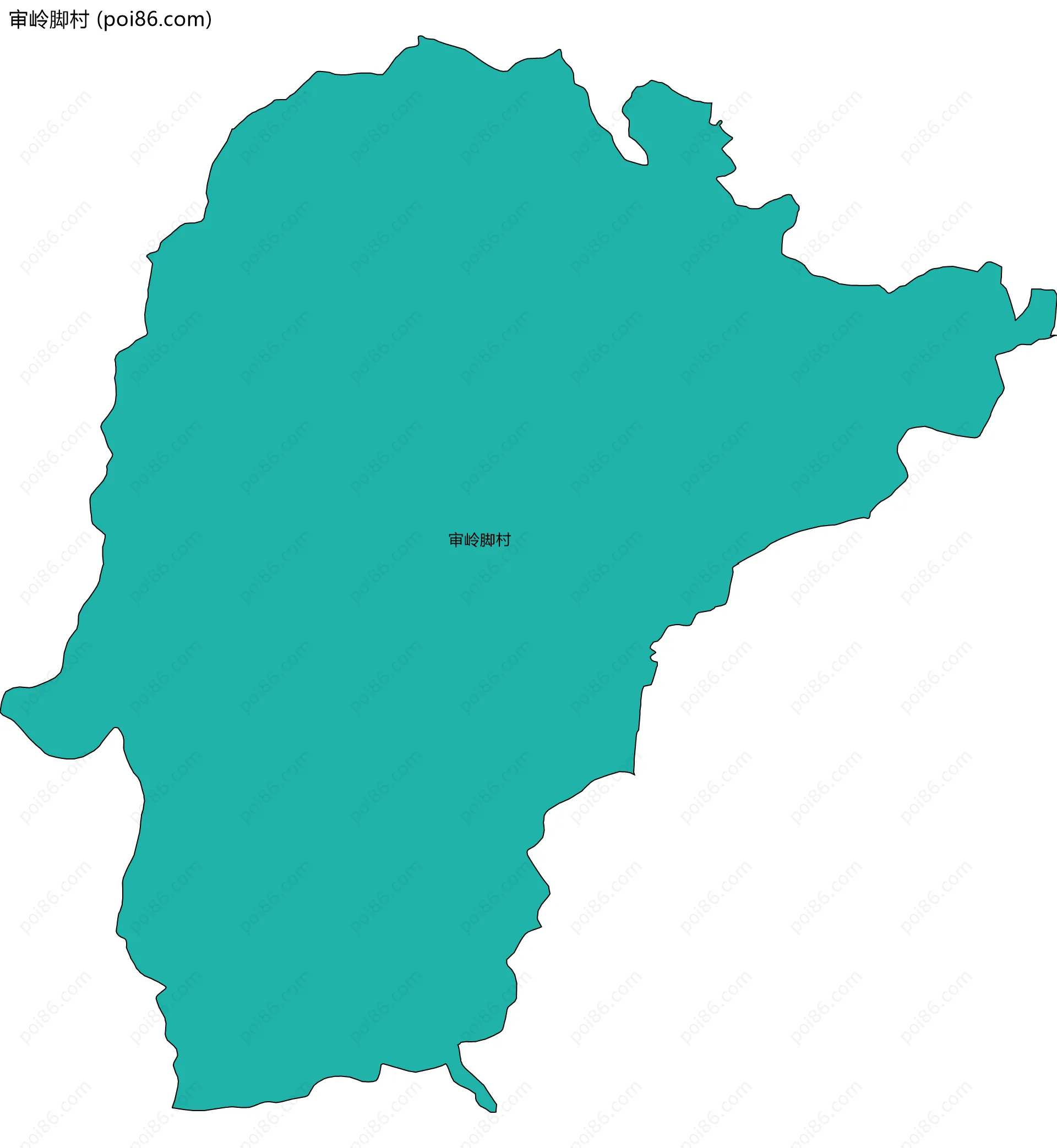 审岭脚村边界地图