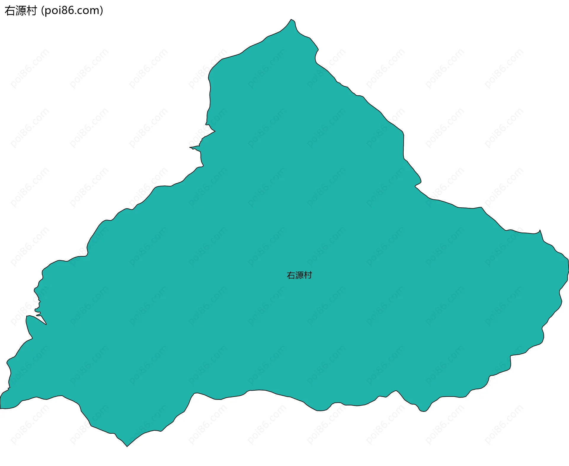 右源村边界地图