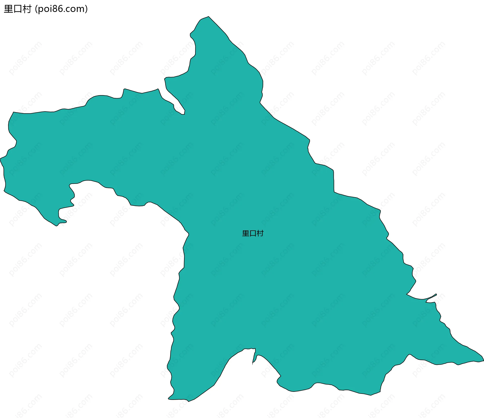 里口村边界地图