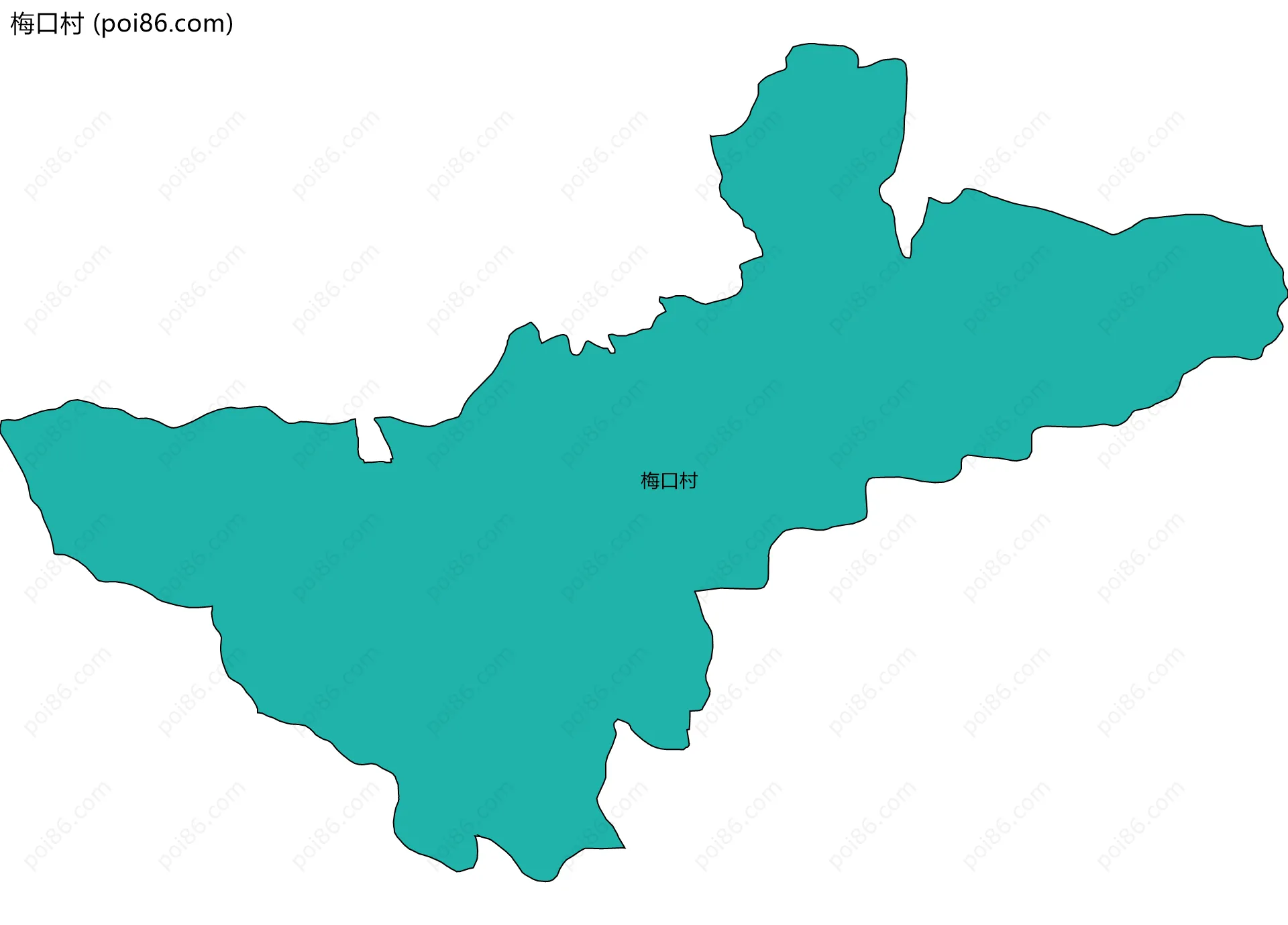 梅口村边界地图
