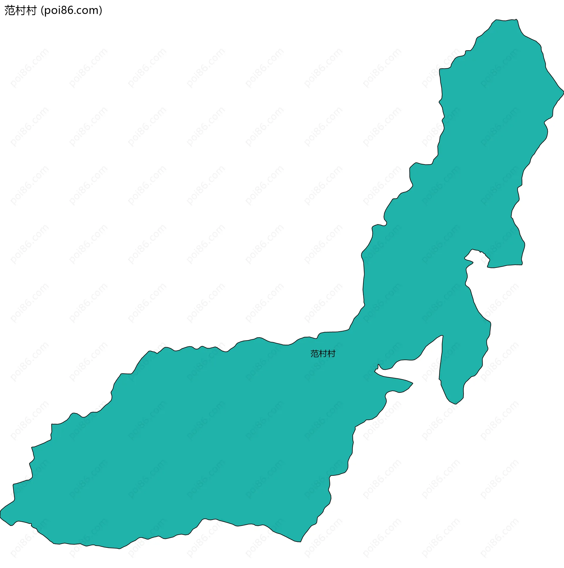 范村村边界地图