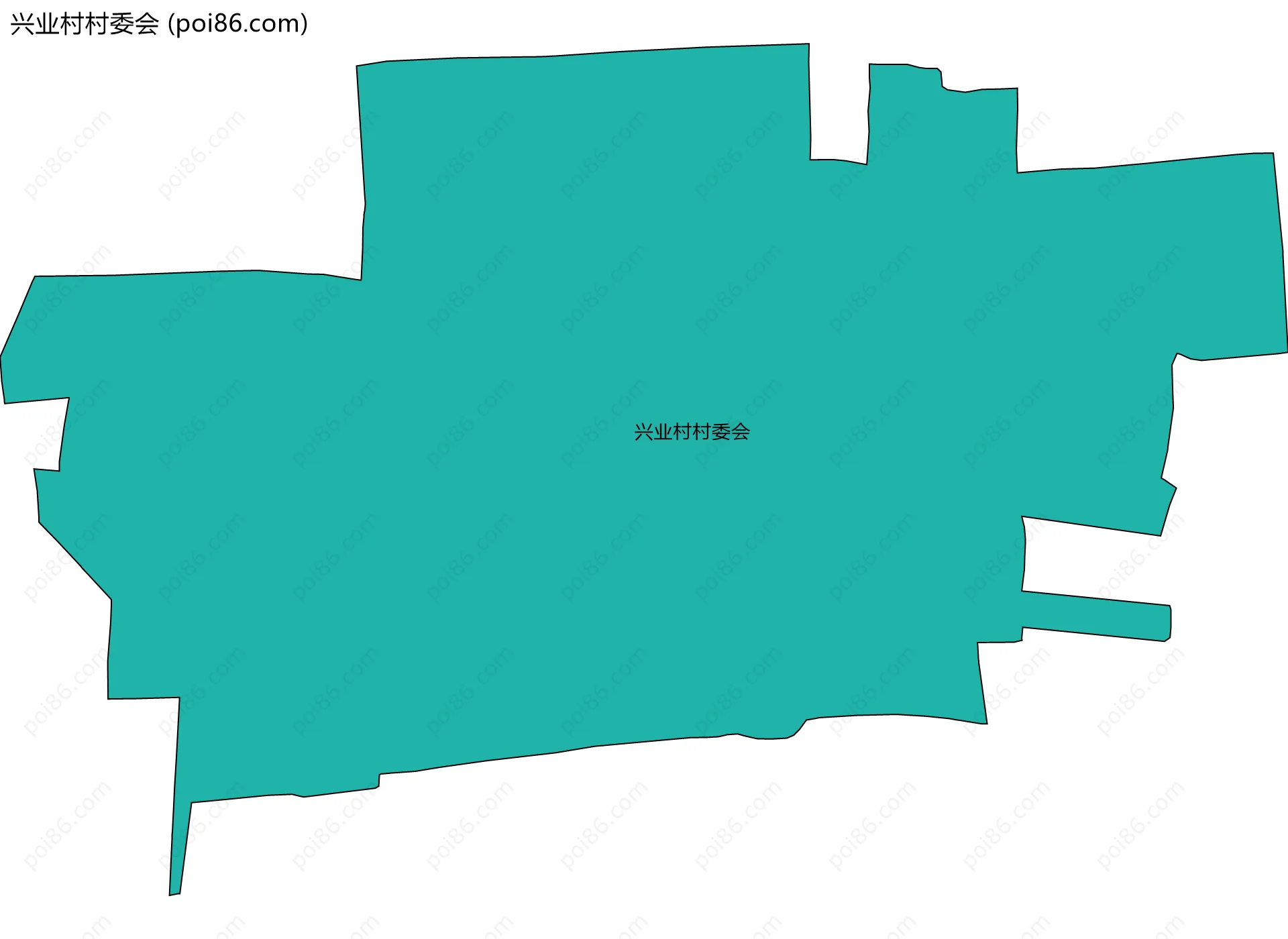 兴业村村委会边界地图