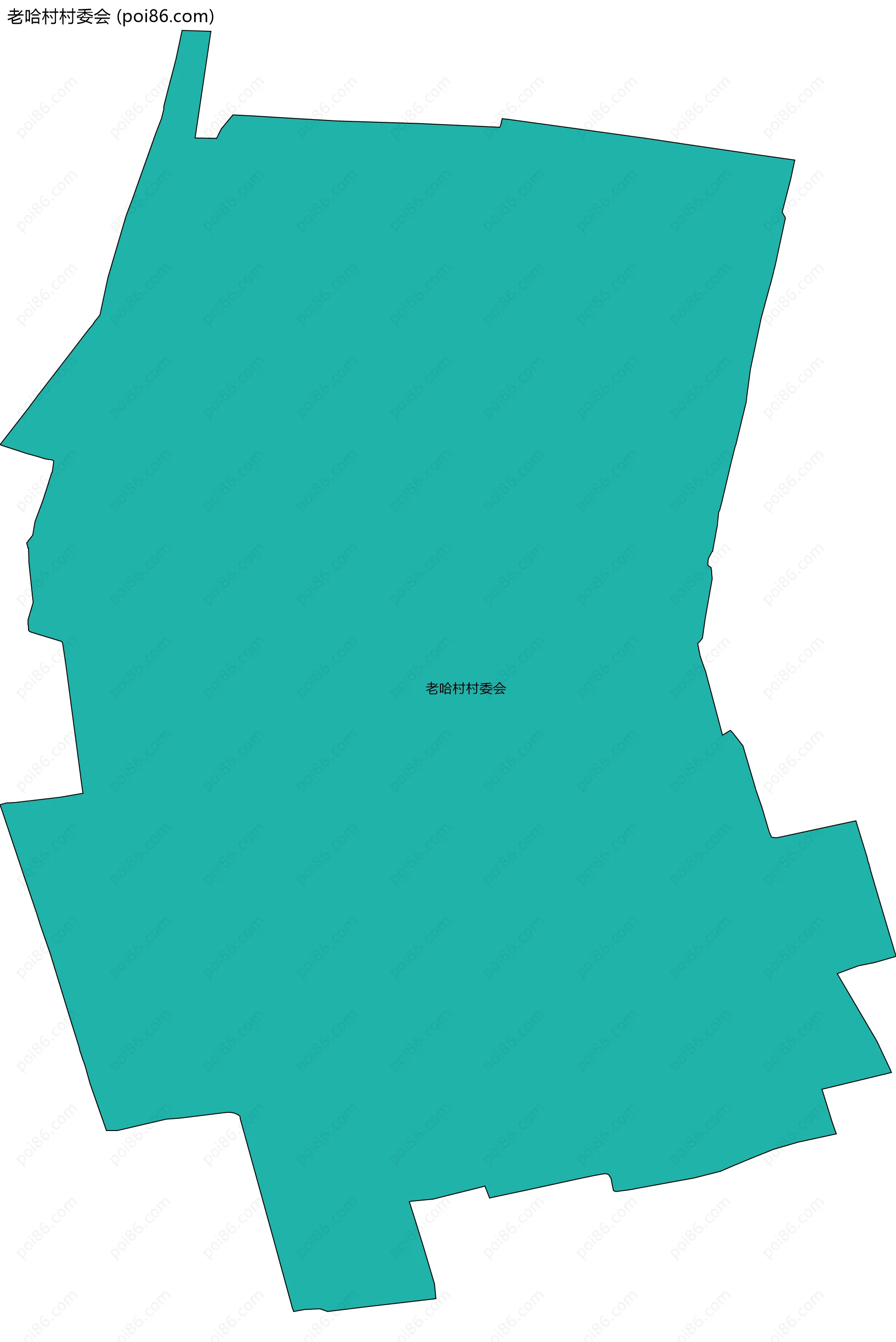 老哈村村委会边界地图