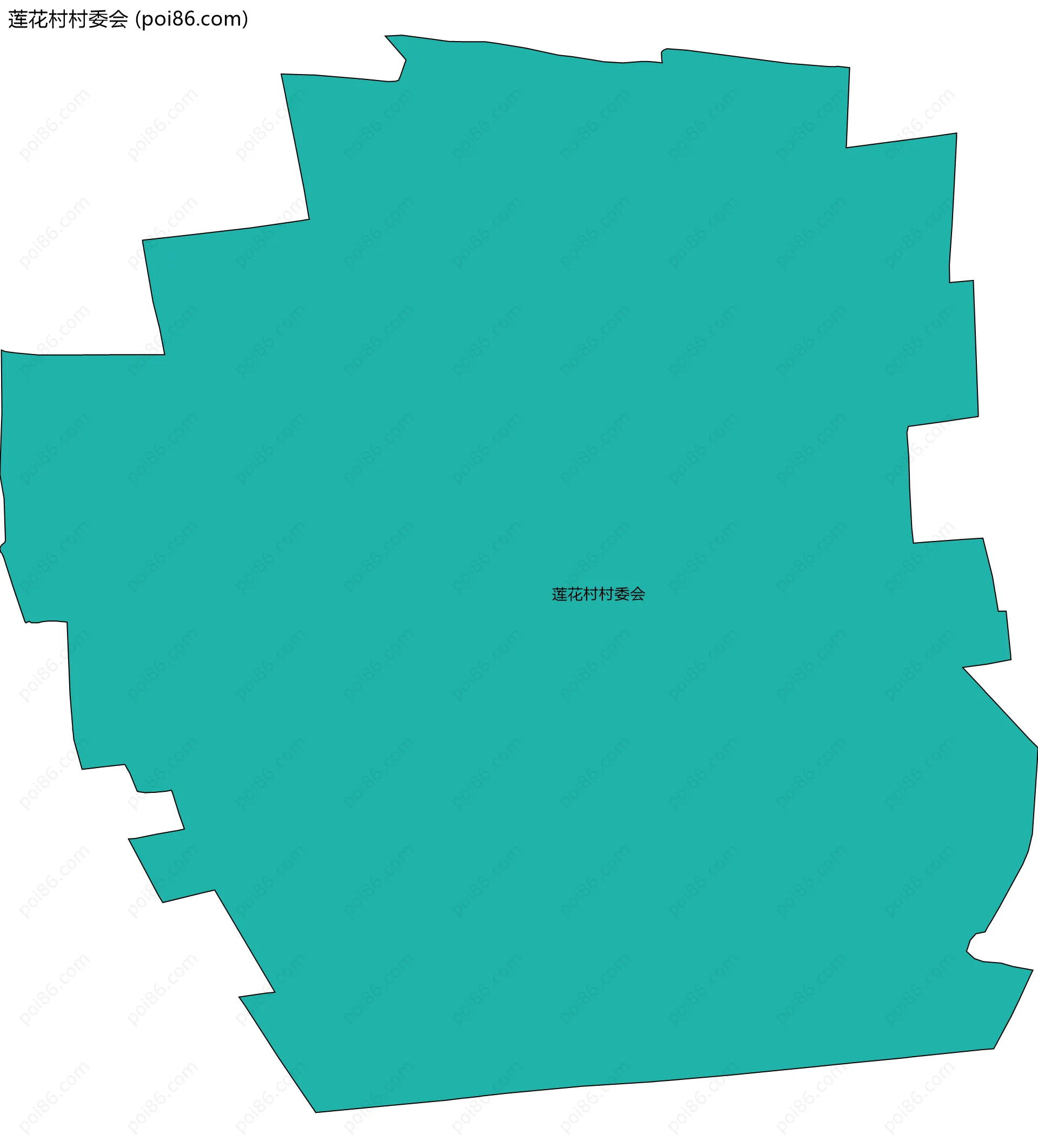 莲花村村委会边界地图