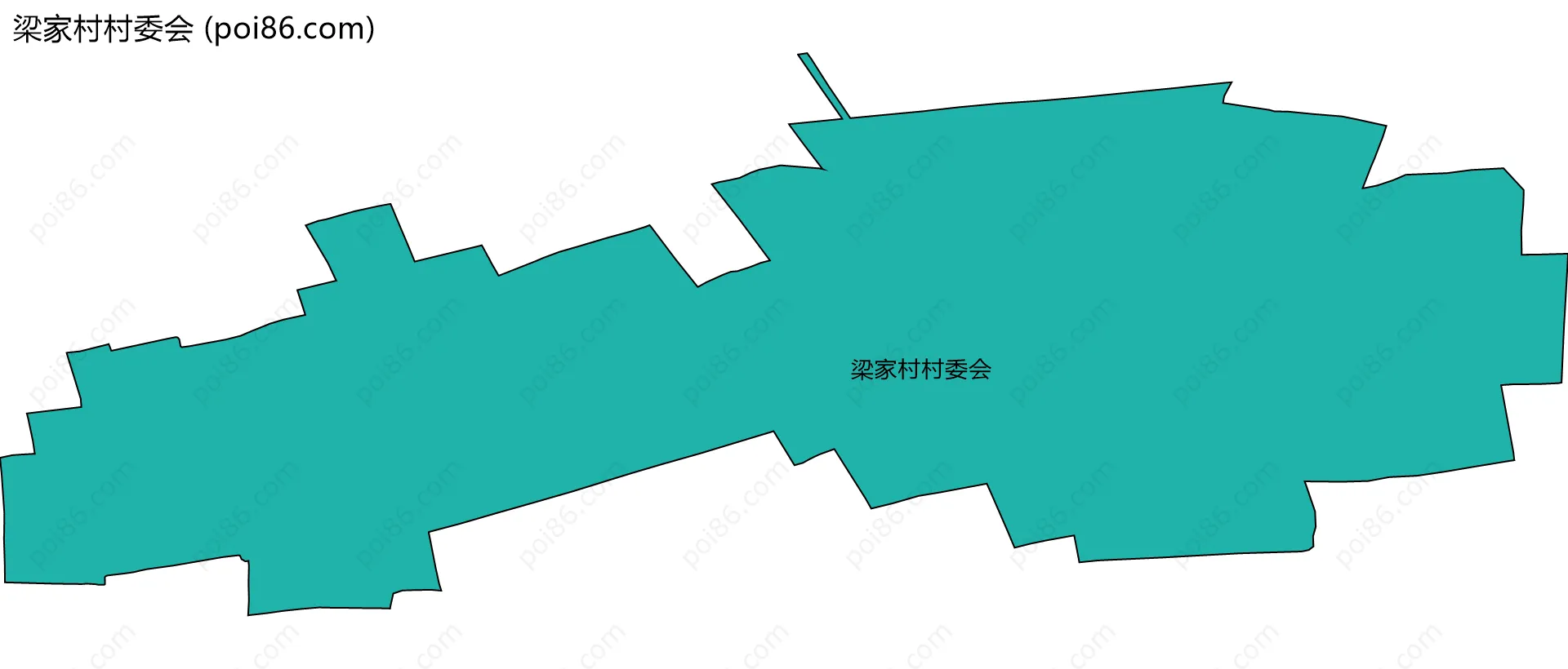 梁家村村委会边界地图