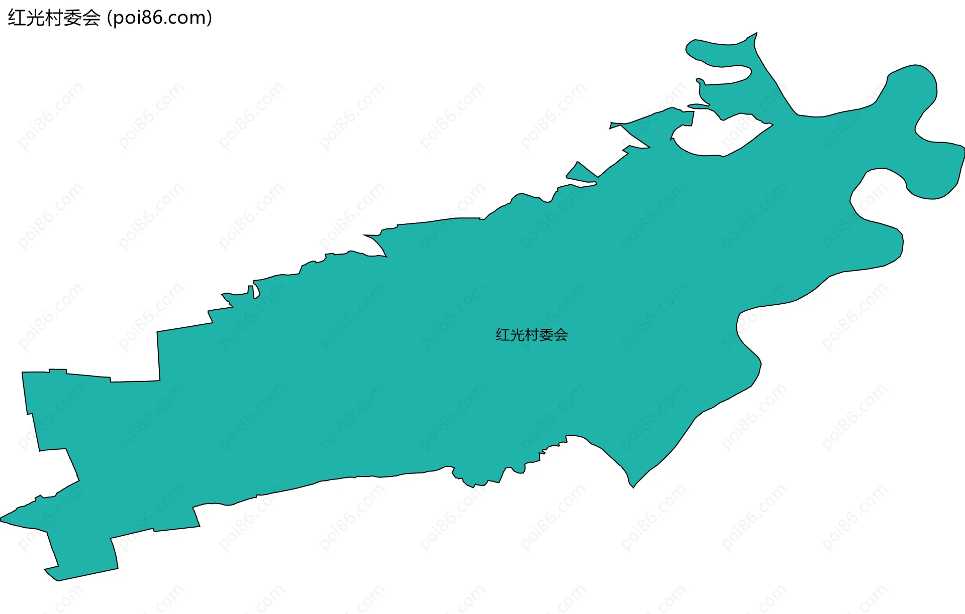 红光村委会边界地图