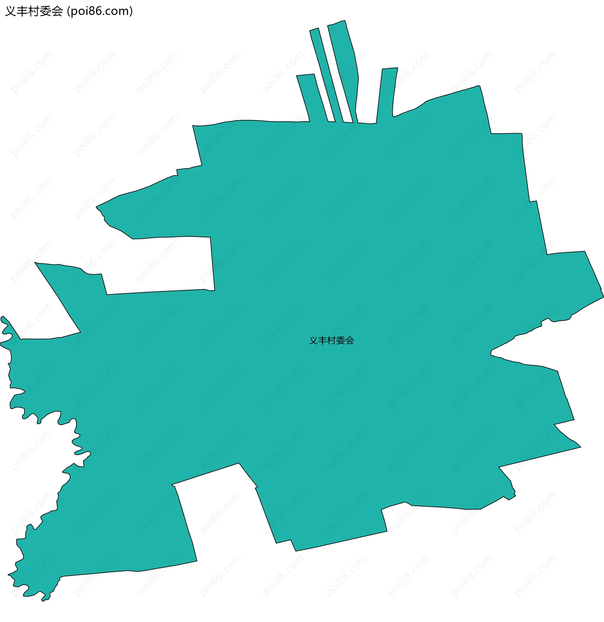 义丰村委会边界地图