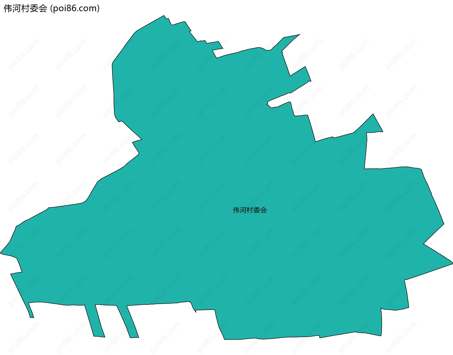 伟河村委会边界地图