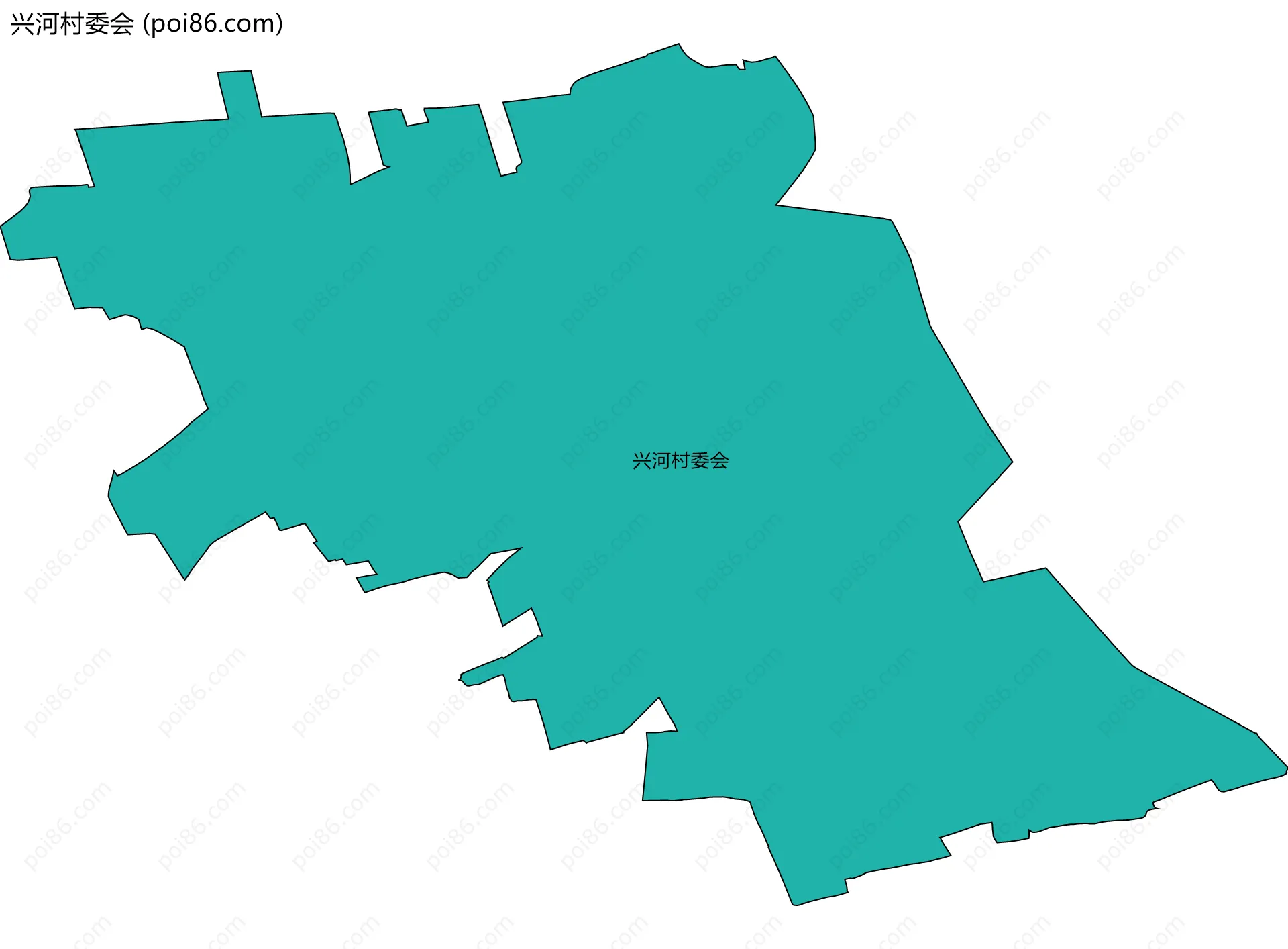 兴河村委会边界地图