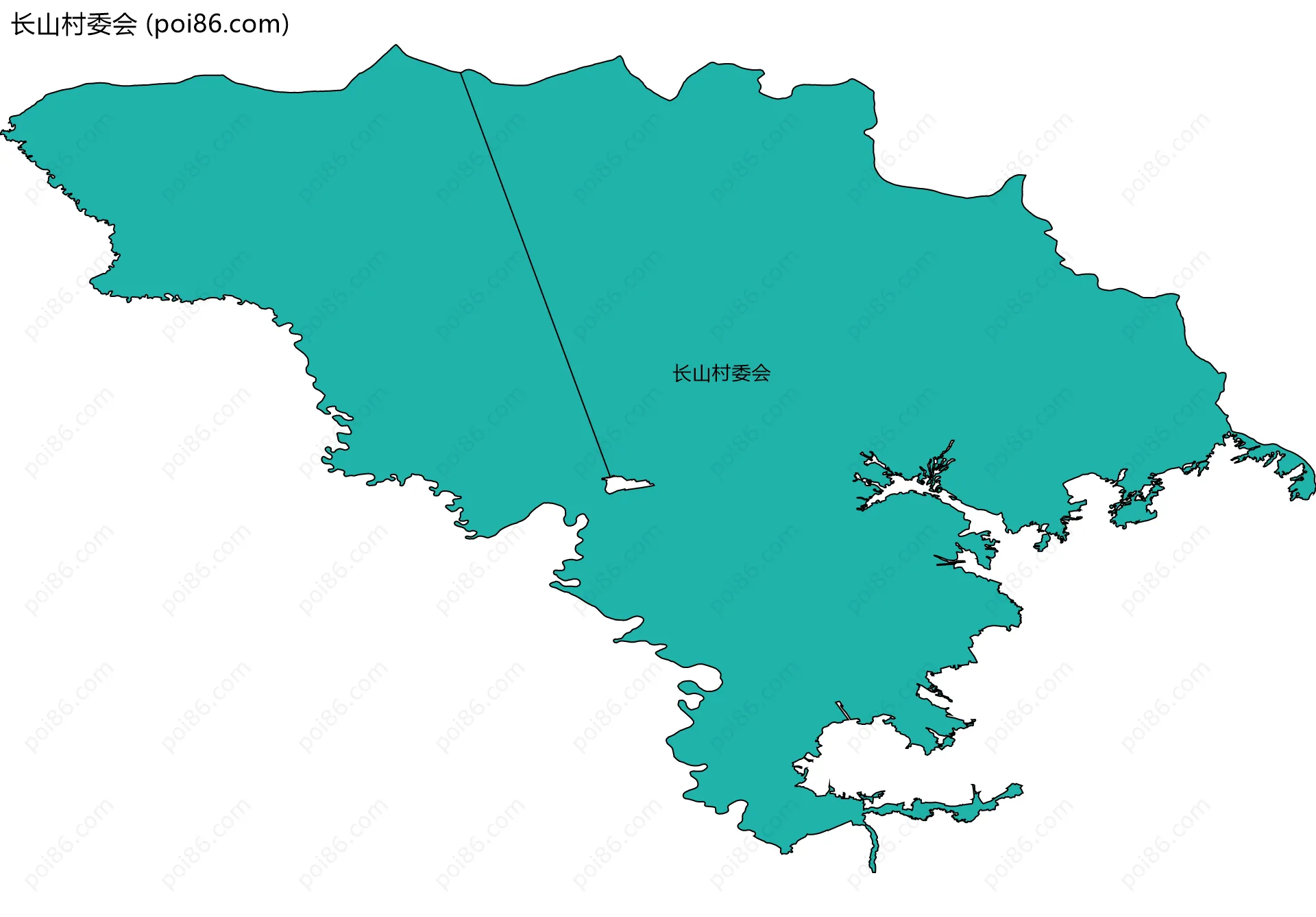 长山村委会边界地图