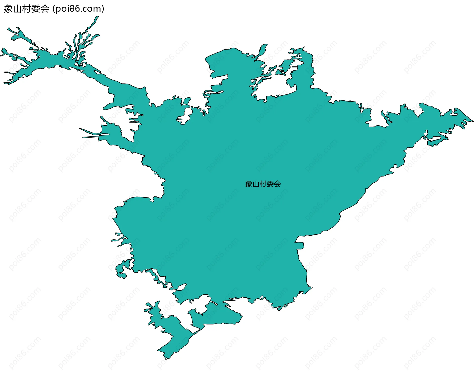 象山村委会边界地图