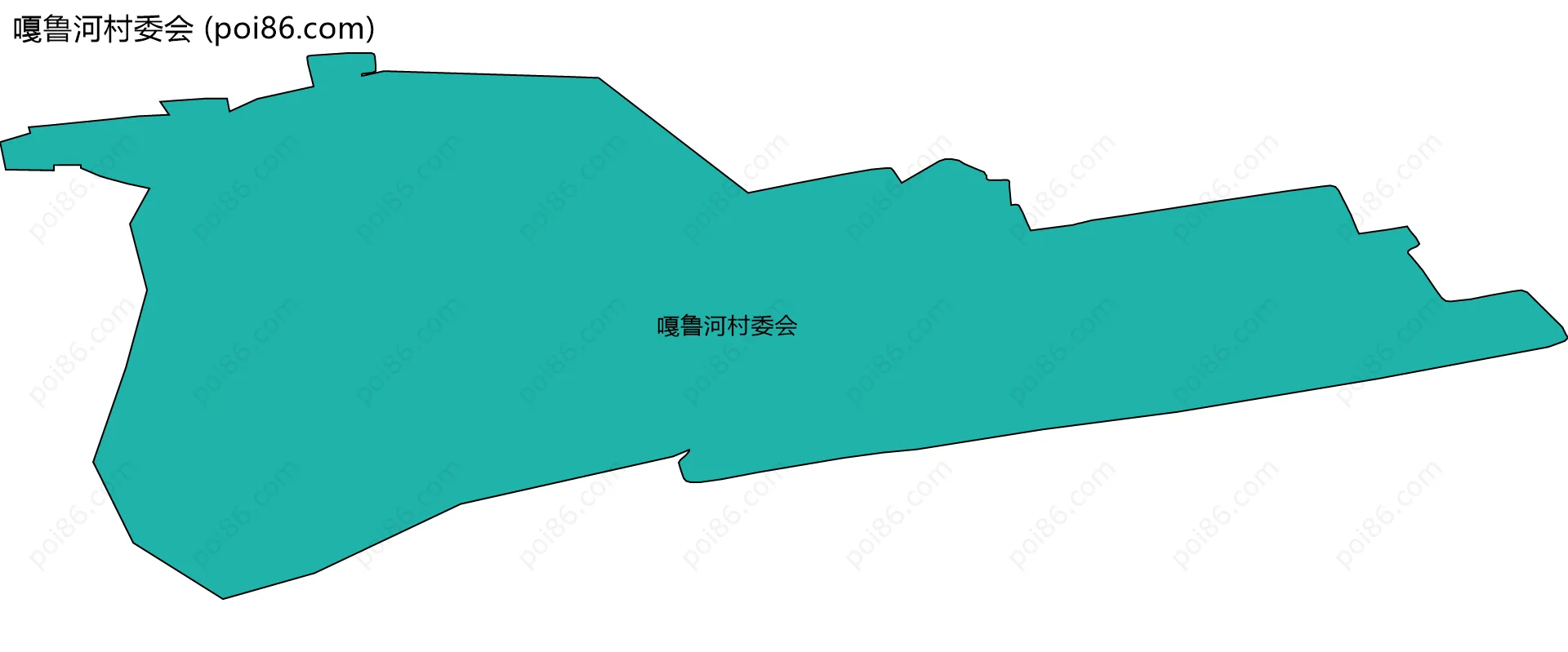 嘎鲁河村委会边界地图