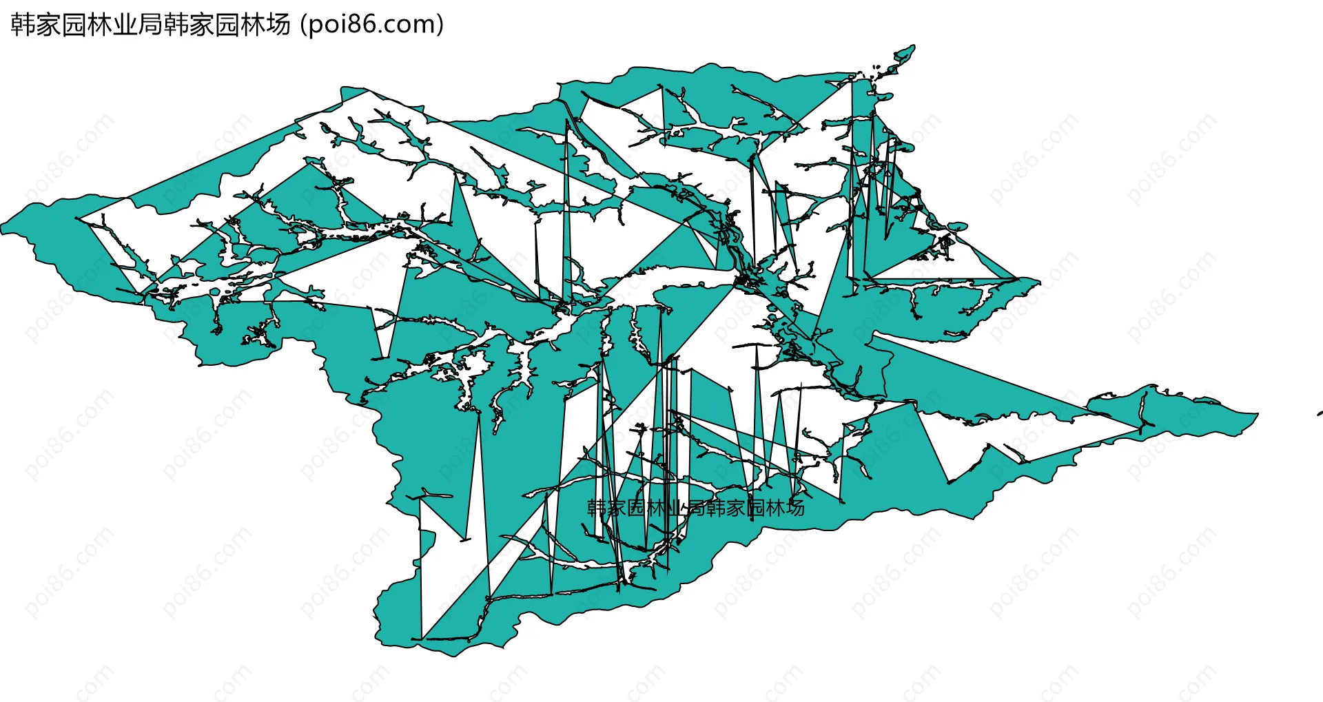 韩家园林业局韩家园林场边界地图