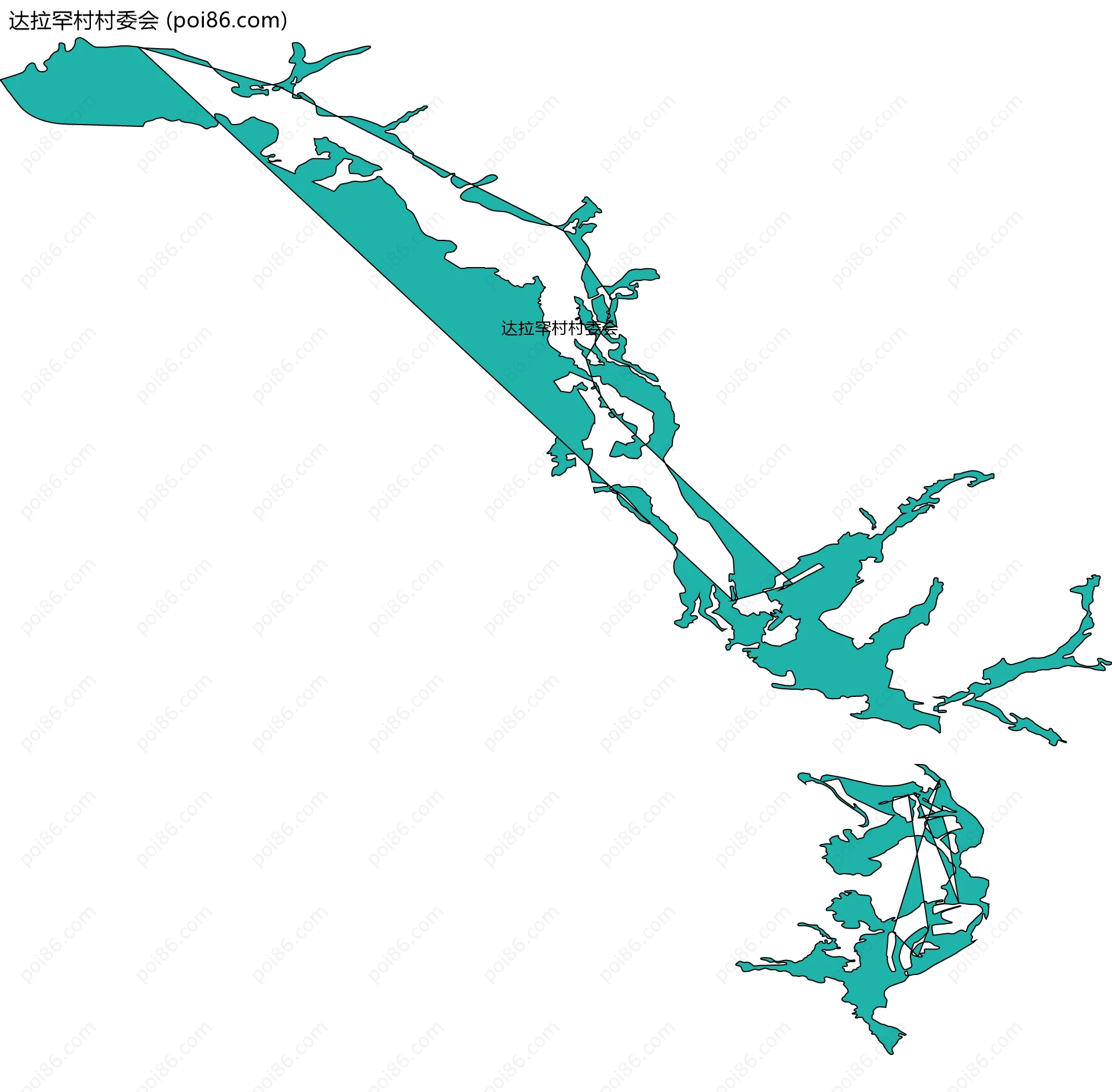 达拉罕村村委会边界地图