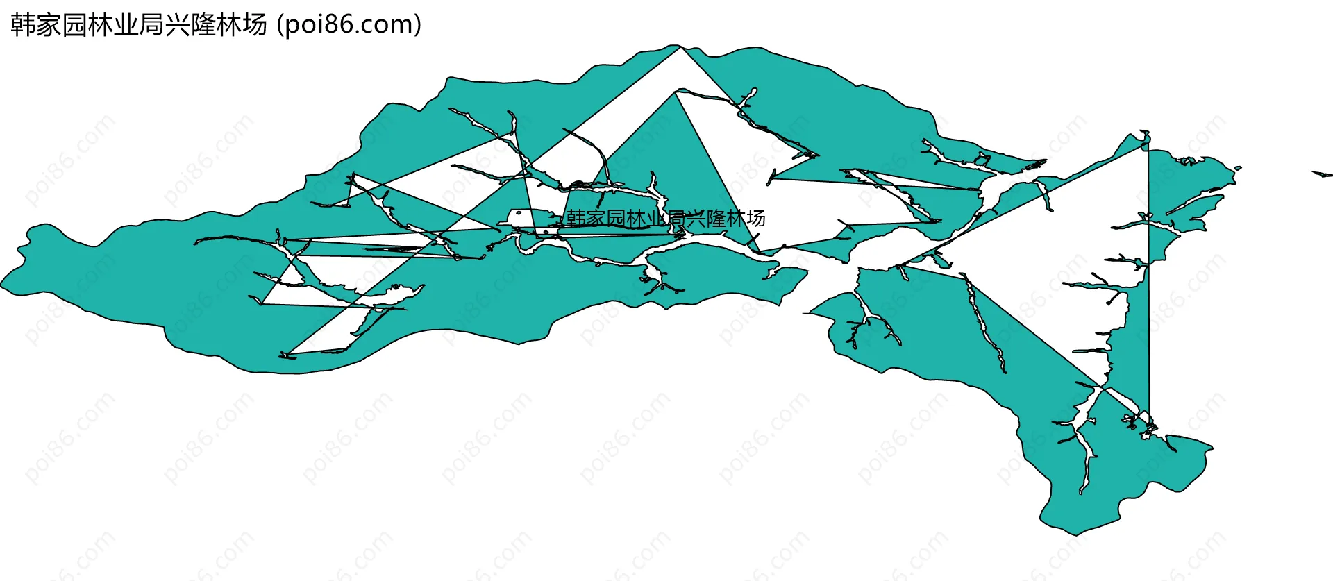 韩家园林业局兴隆林场边界地图