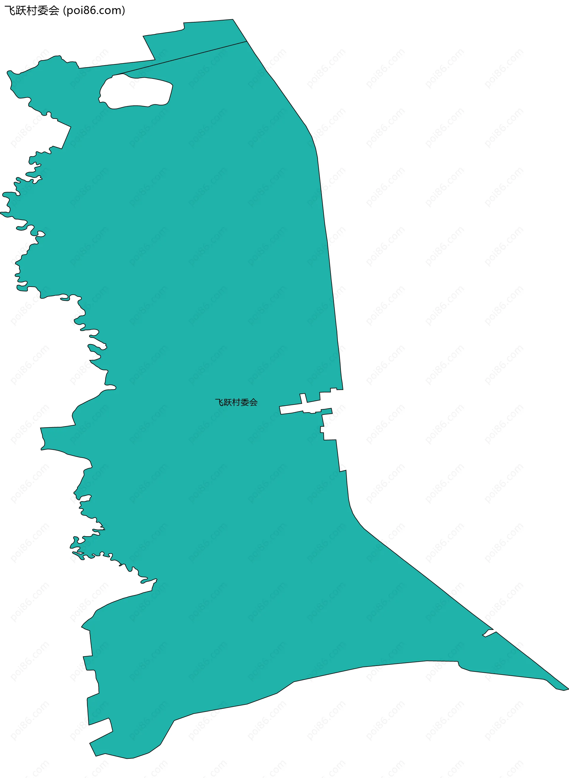 飞跃村委会边界地图
