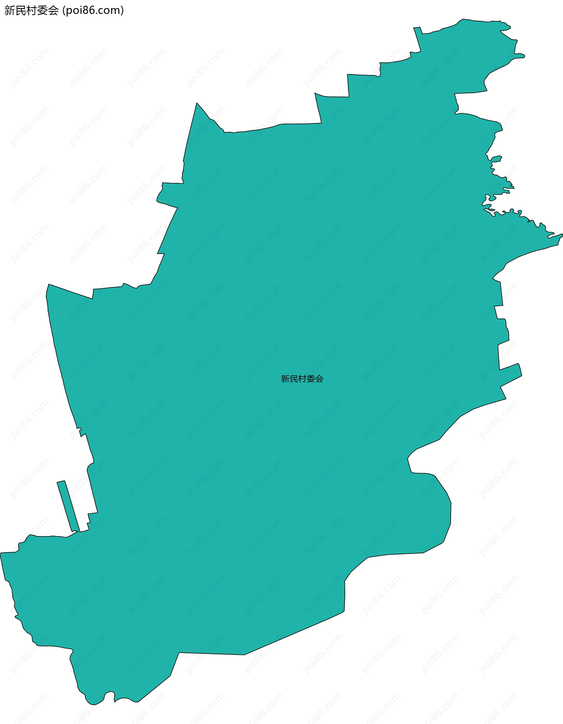 新民村委会边界地图