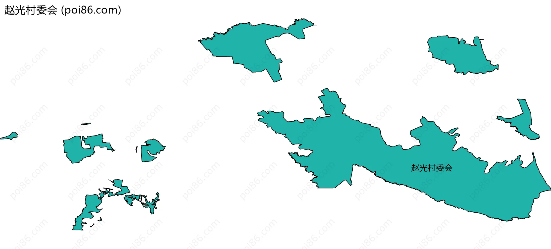 赵光村委会边界地图