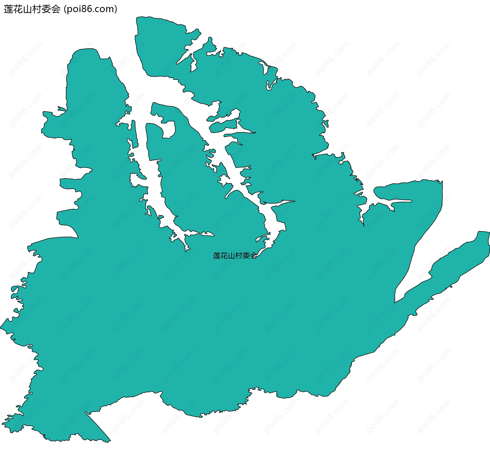 莲花山村委会边界地图