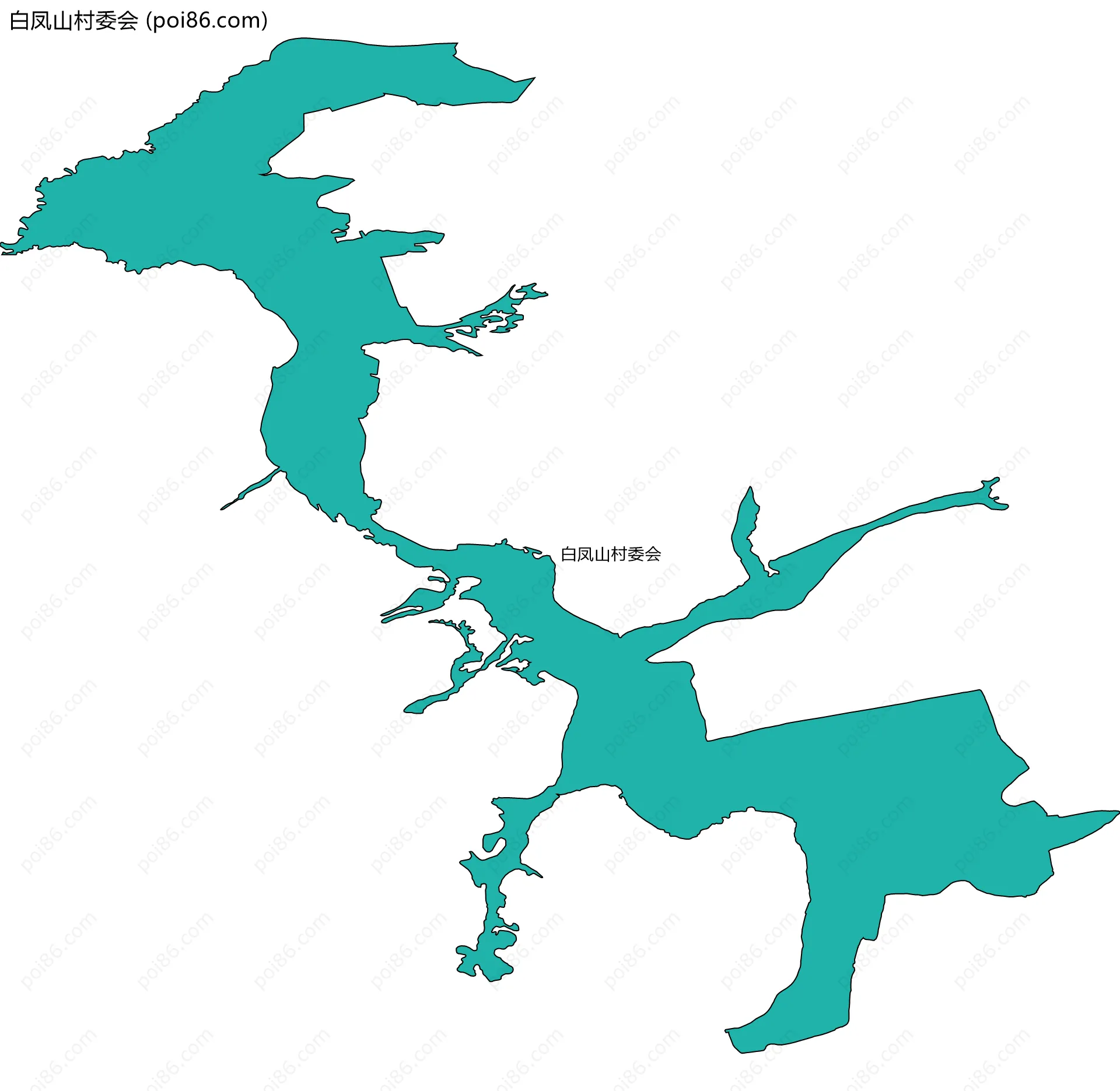 白凤山村委会边界地图