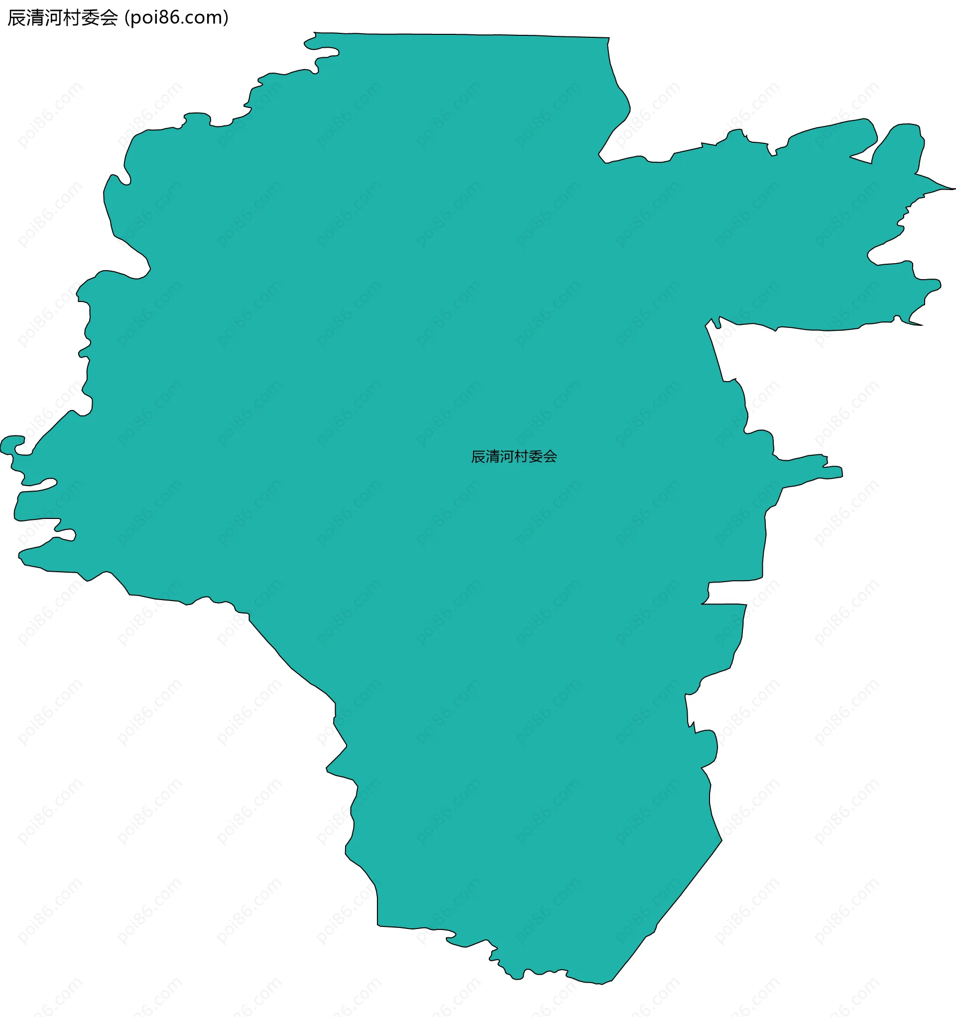 辰清河村委会边界地图