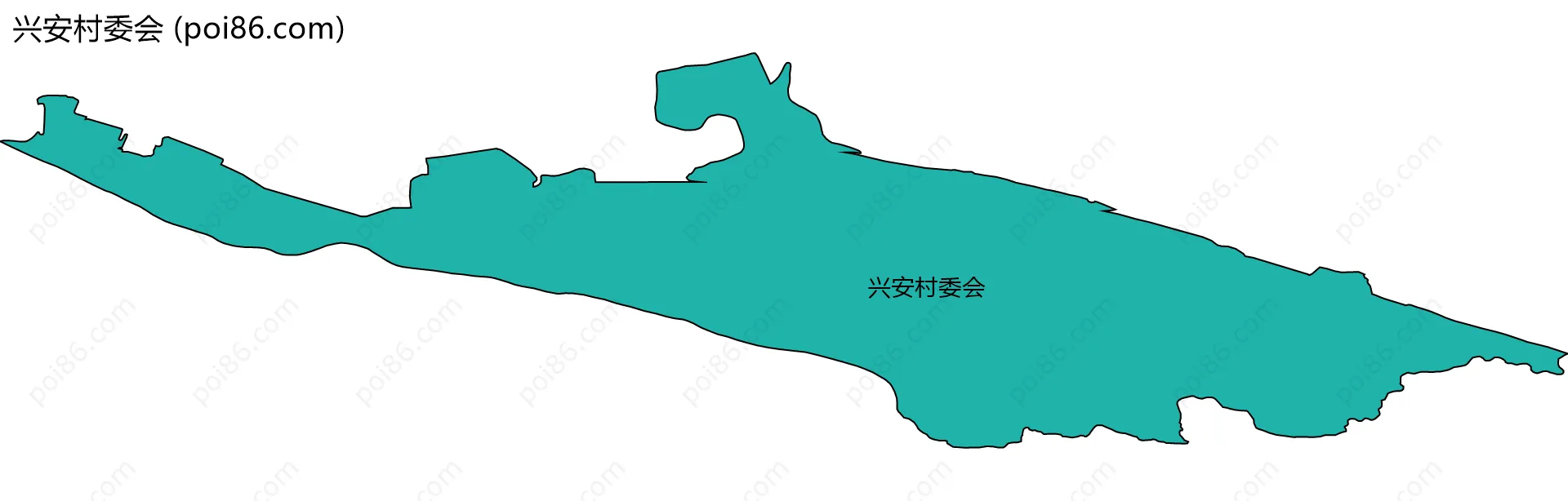 兴安村委会边界地图