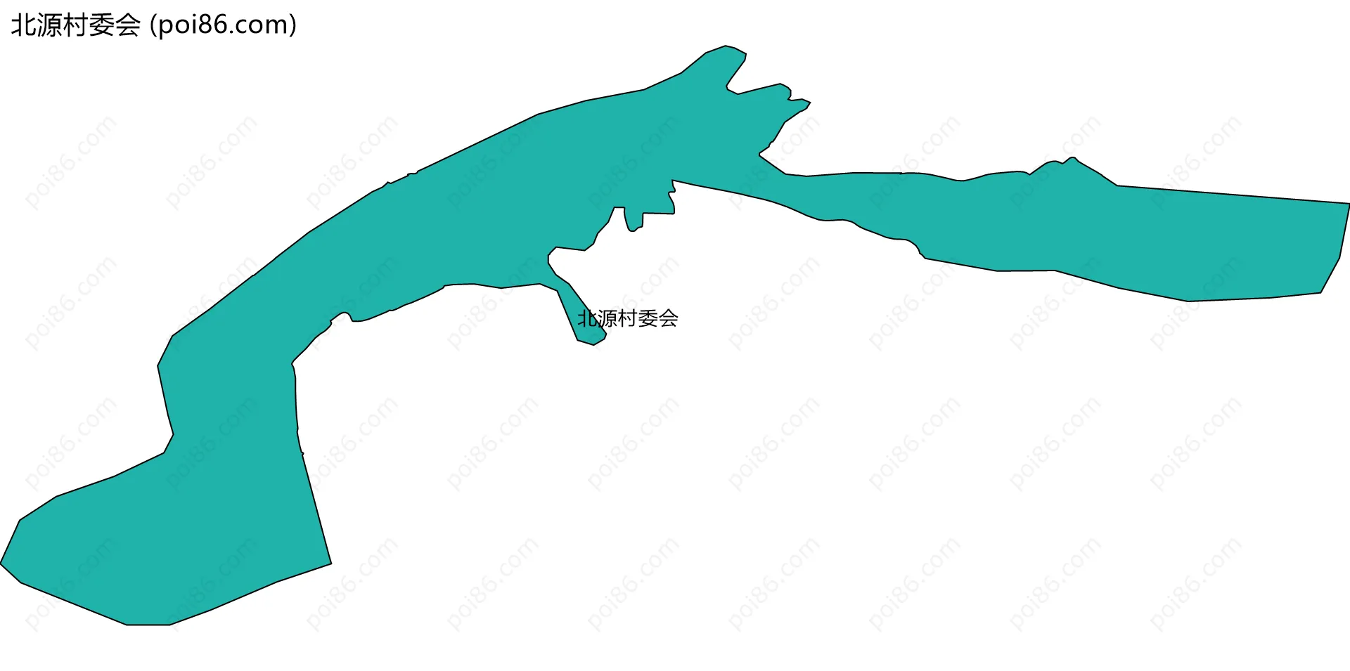北源村委会边界地图