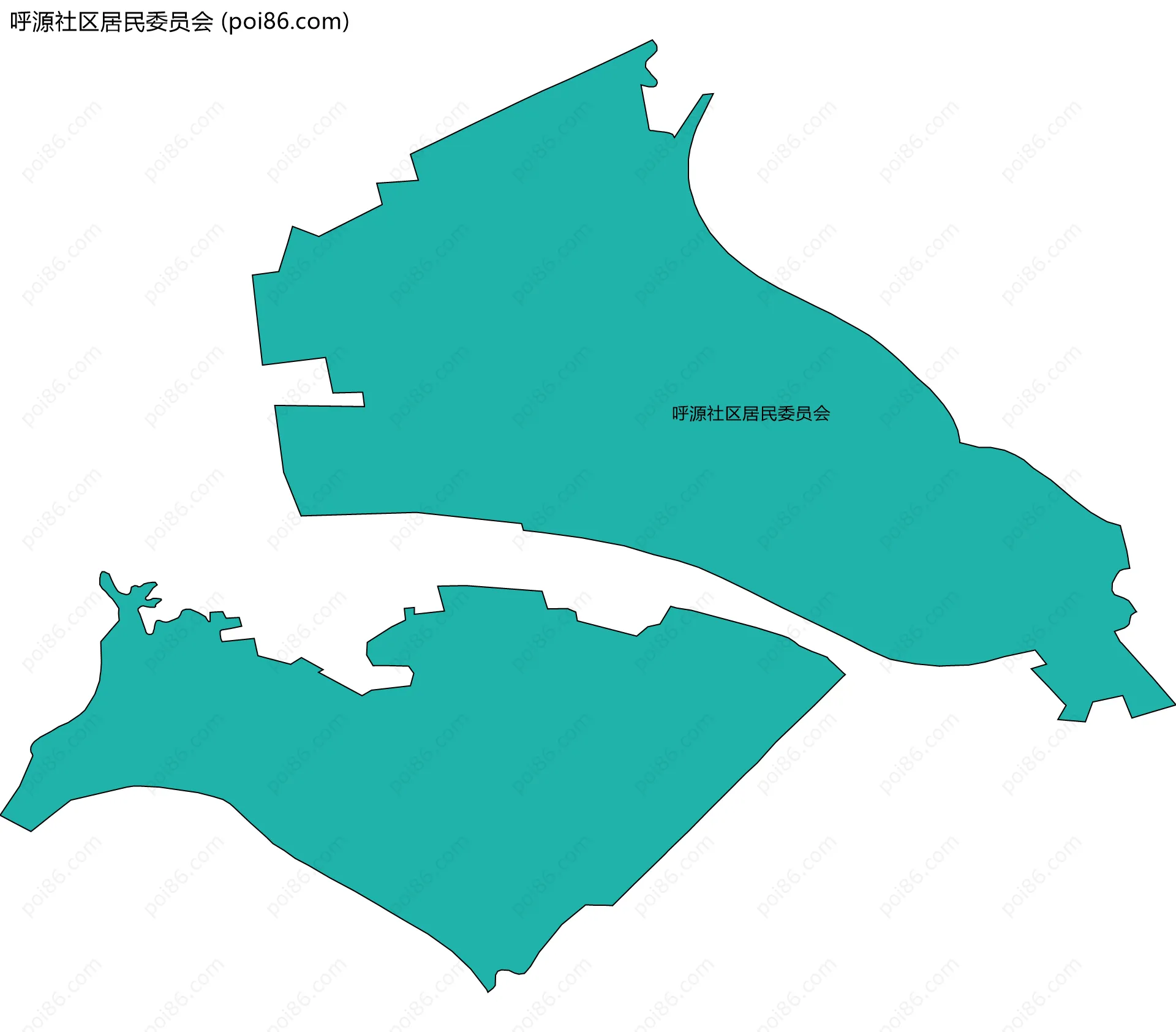 呼源社区居民委员会边界地图