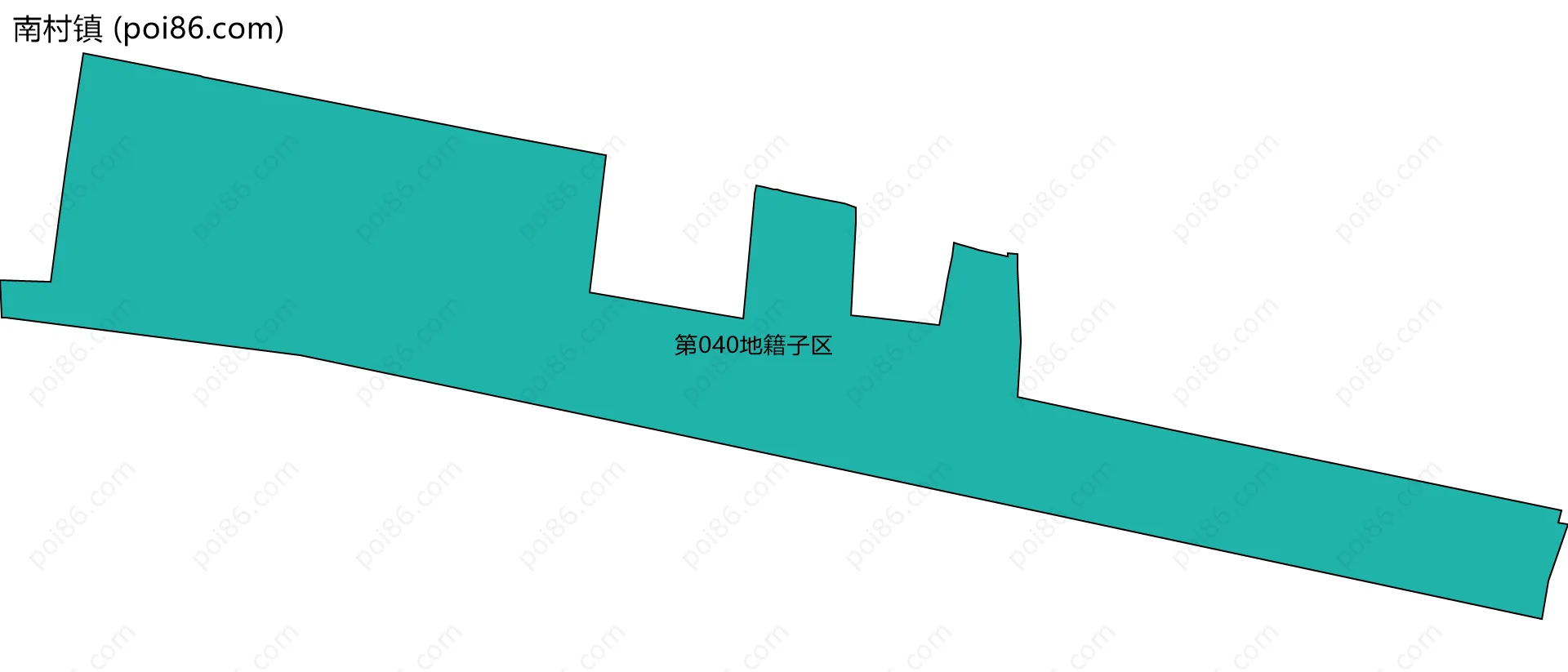 南村镇边界地图(五级行政区划)