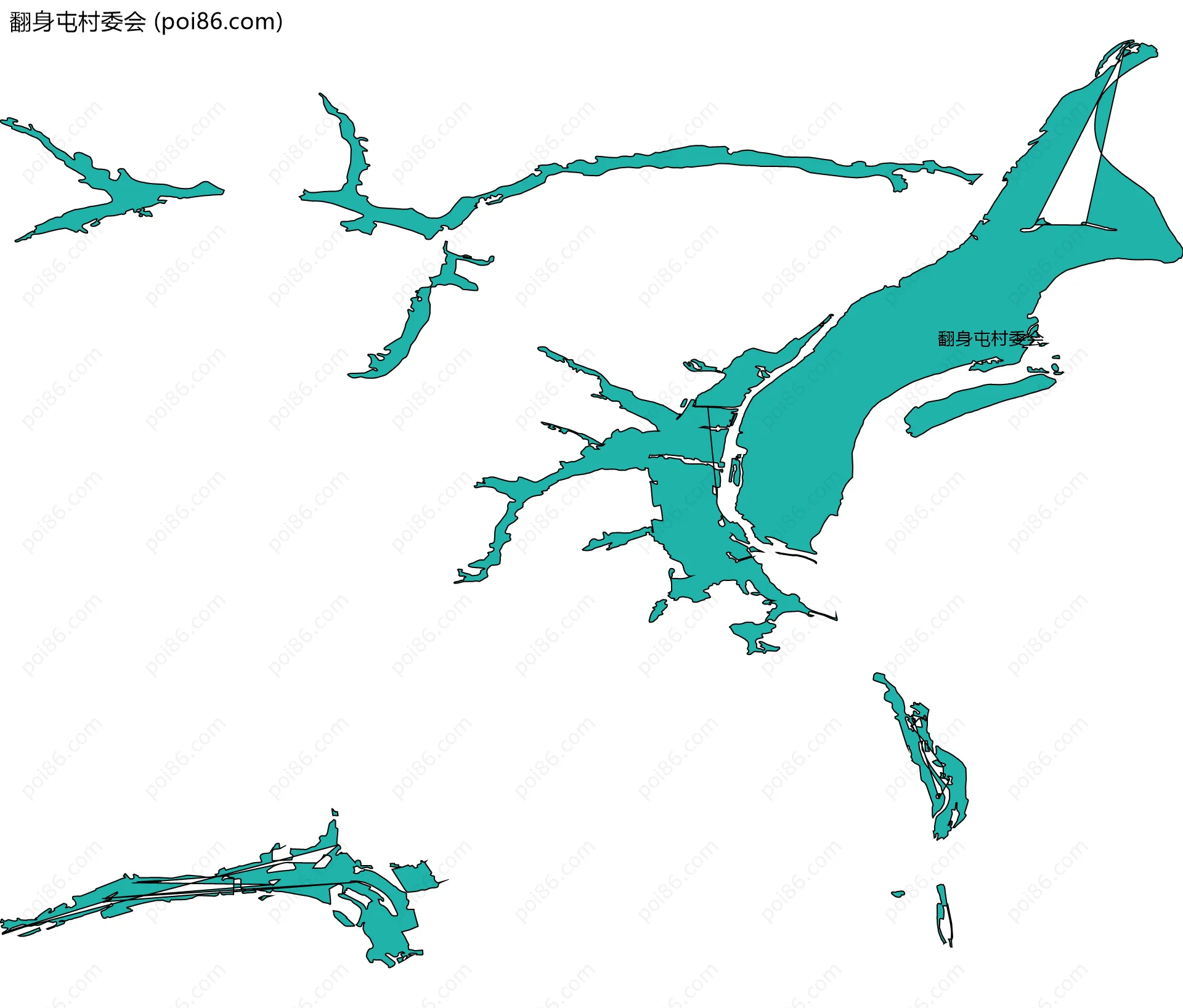 翻身屯村委会边界地图