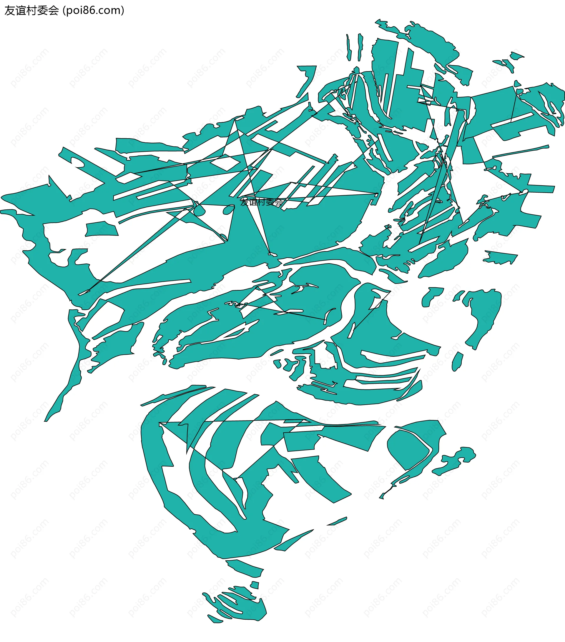 友谊村委会边界地图